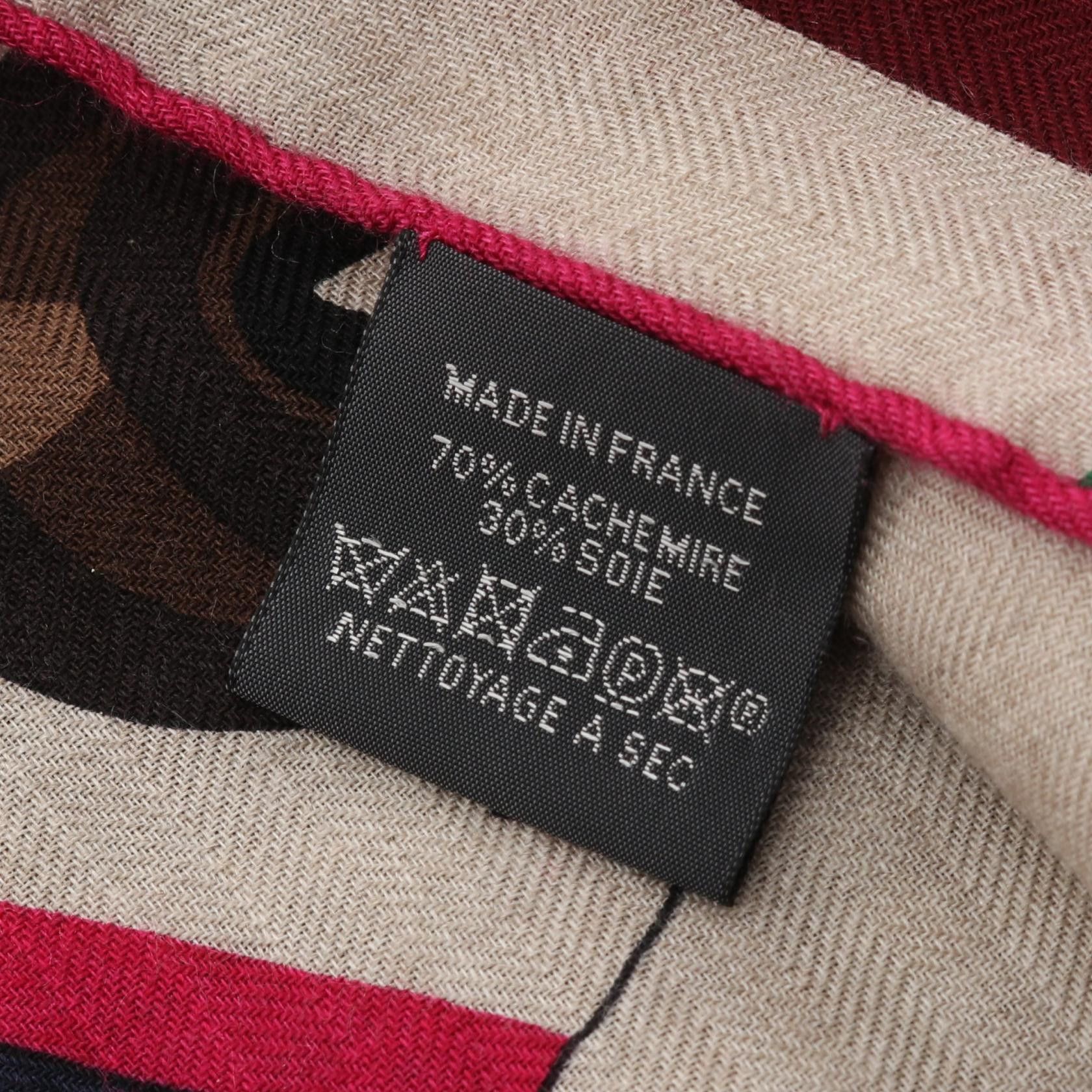 Hermes Hermes Hermes Cheval a la Couverture Cashmere Silk Stole Textile Shawl DUTY FREE for USA Size ONE SIZE - 4 Thumbnail