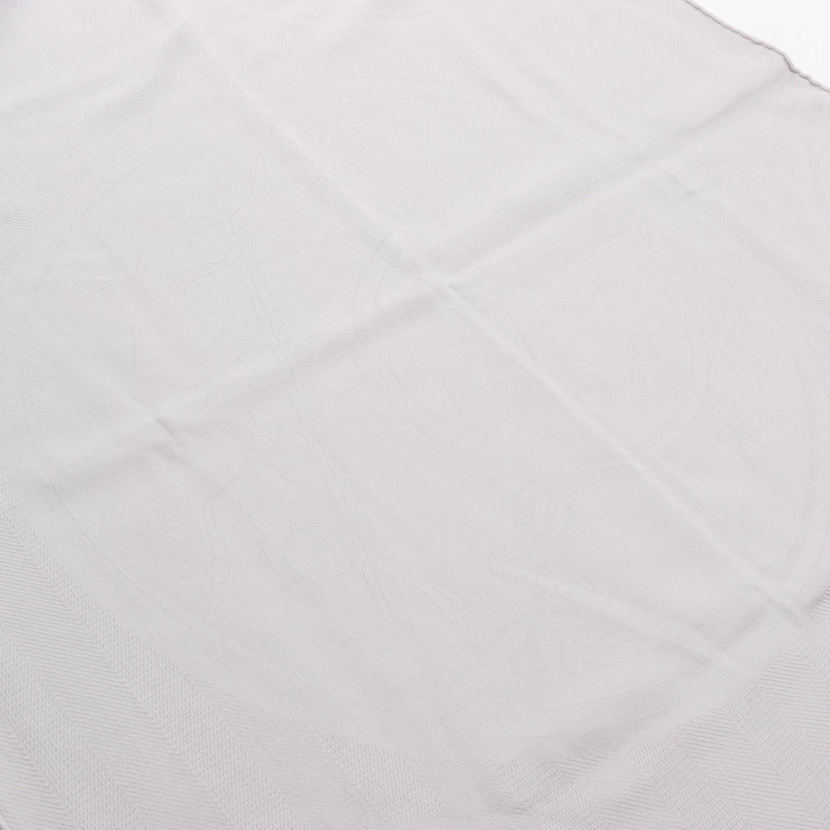 Hermes Hermes Hermes New Libris Silk Cashmere Stole Textile Scarf DUTY FREE for USA Size ONE SIZE - 2 Thumbnail