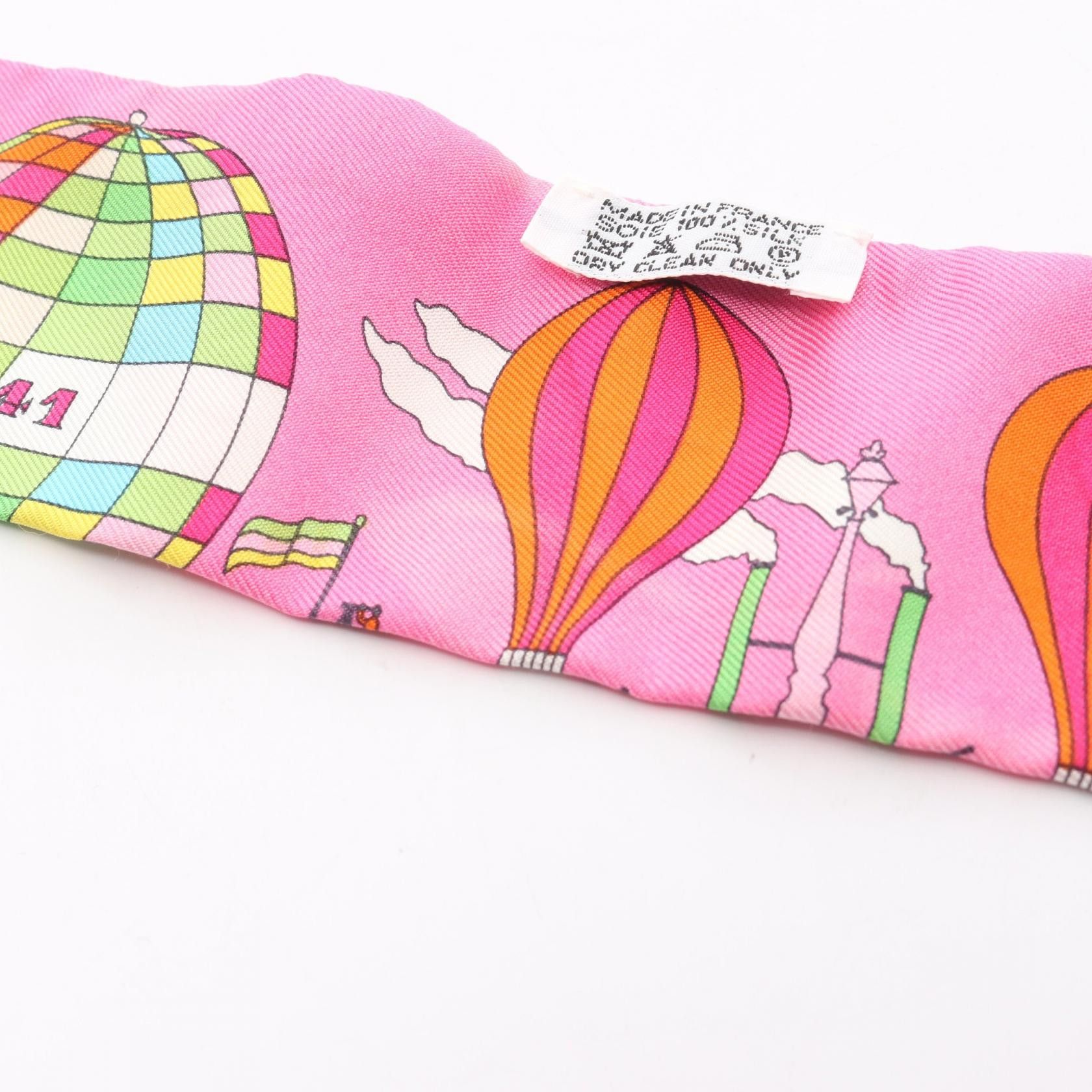 Hermes Hermes Hermes Twilly LES FOLIES DU CIEL Silk Scarf Textile Scarf DUTY FREE for USA Size ONE SIZE - 7 Thumbnail