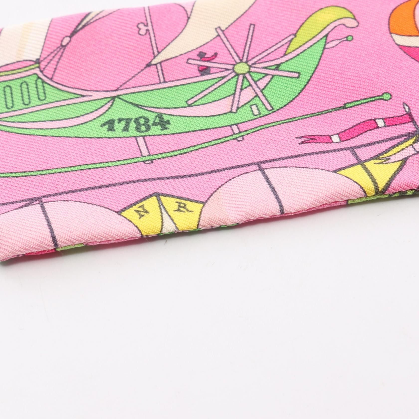 Hermes Hermes Hermes Twilly LES FOLIES DU CIEL Silk Scarf Textile Scarf DUTY FREE for USA Size ONE SIZE - 8 Thumbnail