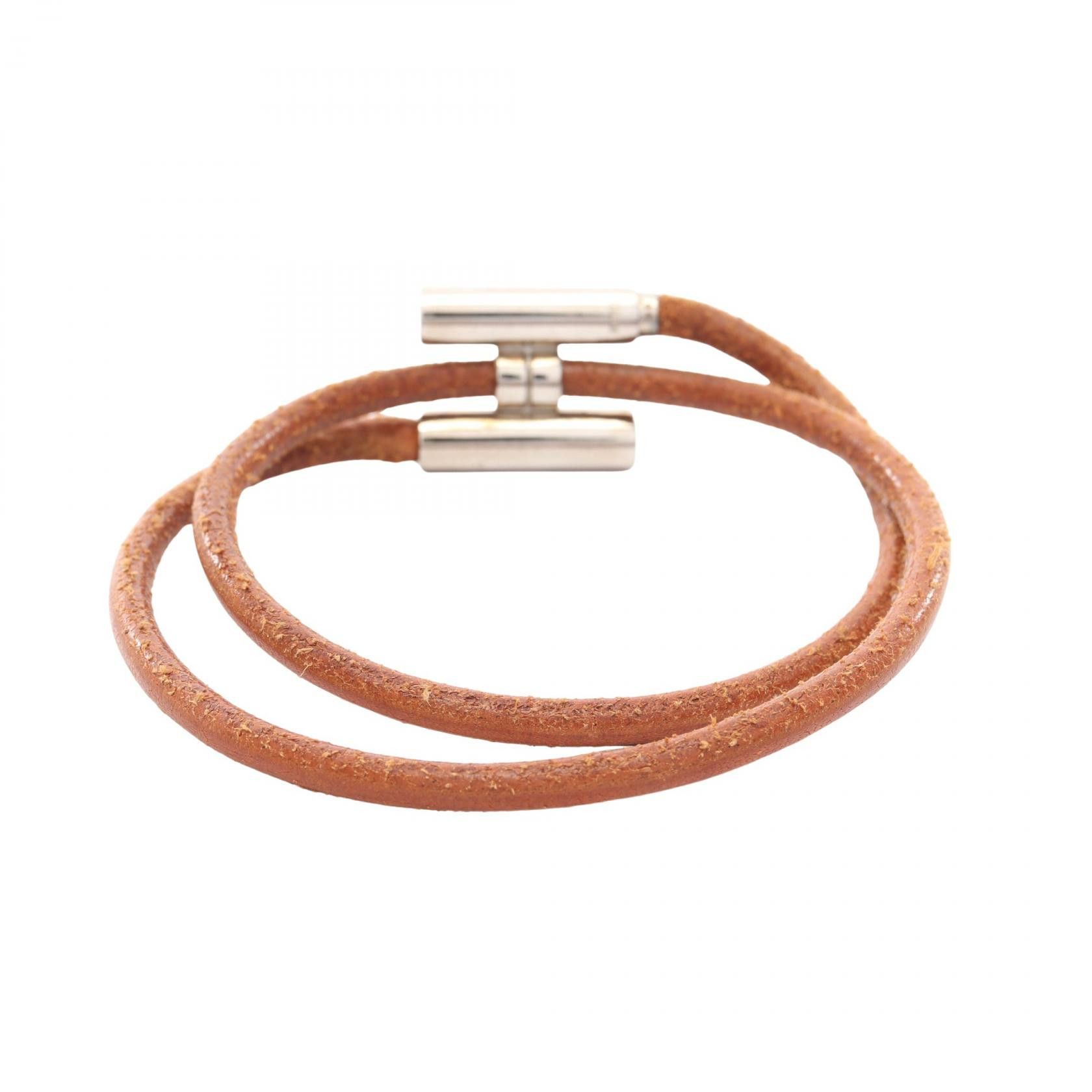 Hermes Hermes Hermes Tourni Tresse Stainless Steel Leather Bracelet Leather Bracelet DUTY FREE for USA Size ONE SIZE - 2 Thumbnail
