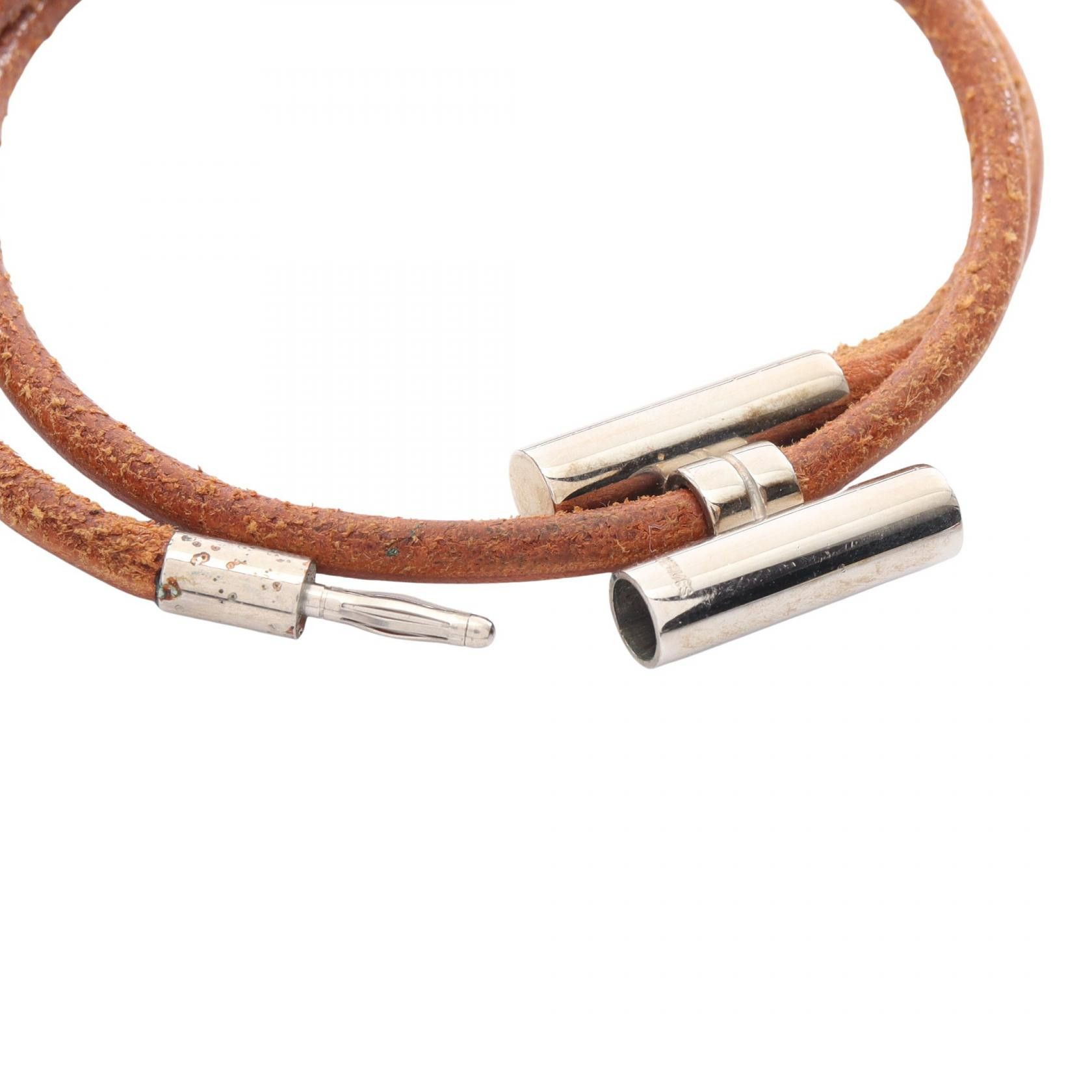 Hermes Hermes Hermes Tourni Tresse Stainless Steel Leather Bracelet Leather Bracelet DUTY FREE for USA Size ONE SIZE - 3 Thumbnail