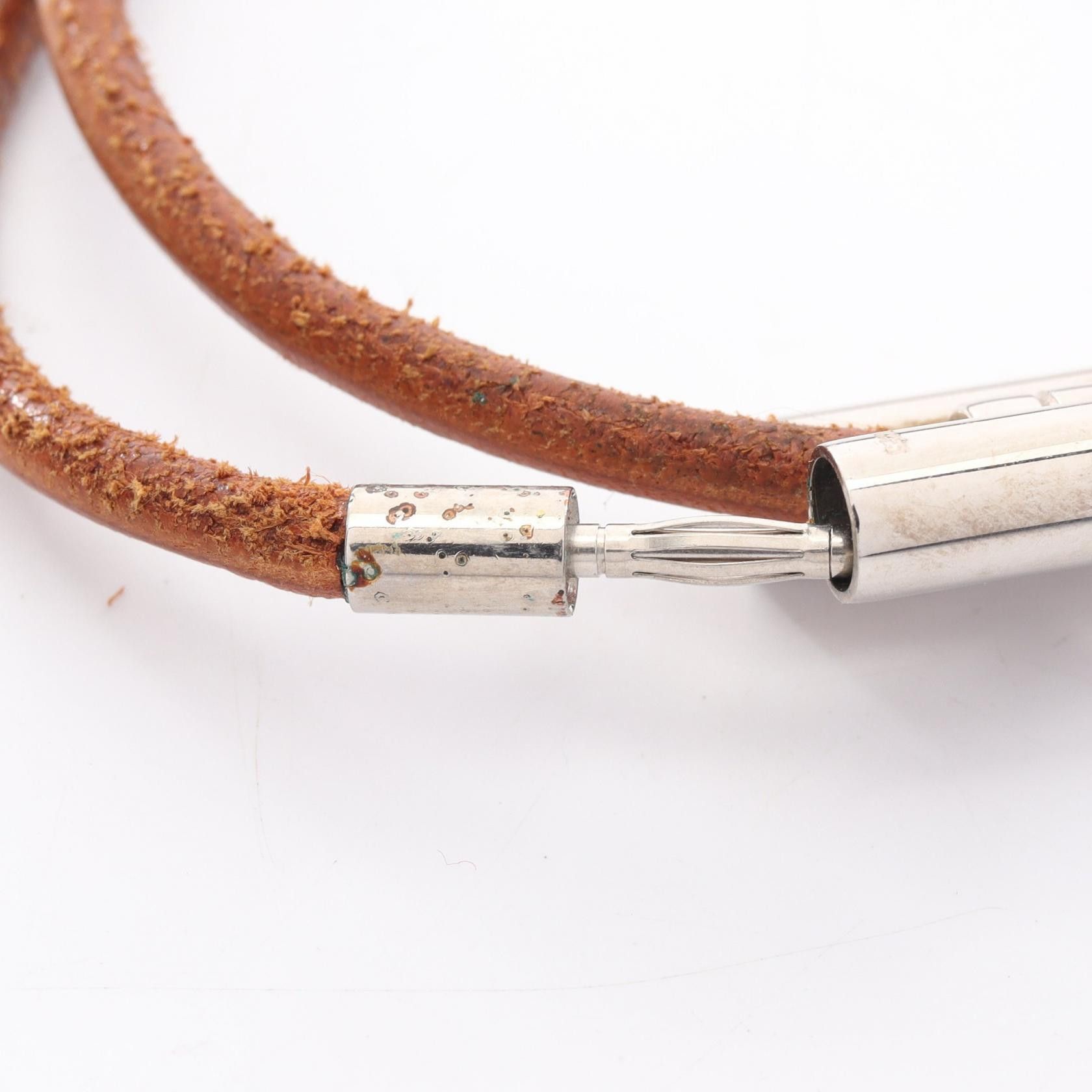 Hermes Hermes Hermes Tourni Tresse Stainless Steel Leather Bracelet Leather Bracelet DUTY FREE for USA Size ONE SIZE - 6 Thumbnail