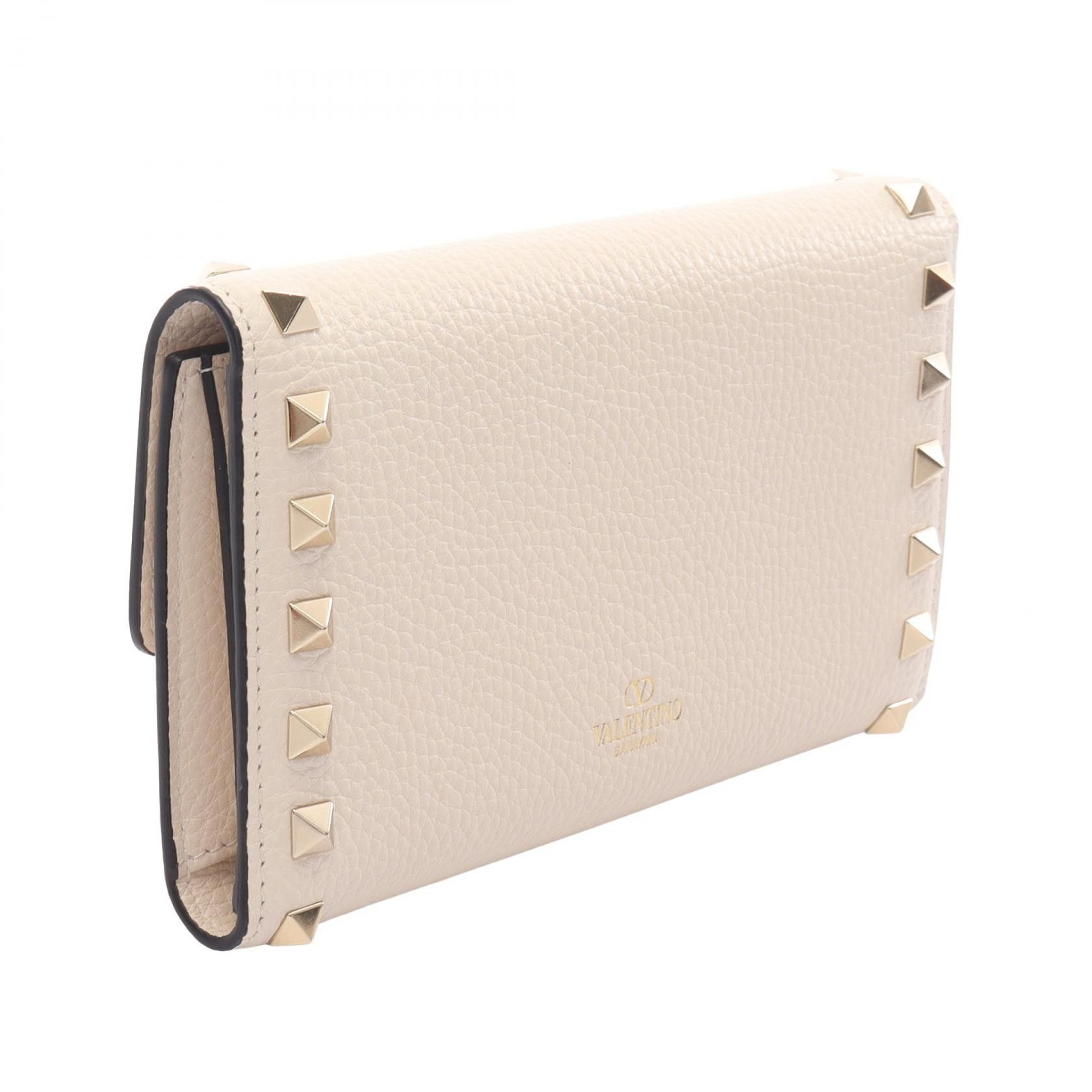 Valentino Valentino Valentino Garavani Rockstud Leather Long Wallet Leather Long Wallet WPO252VSH126 DUTY FREE for USA Size ONE SIZE - 2 Thumbnail