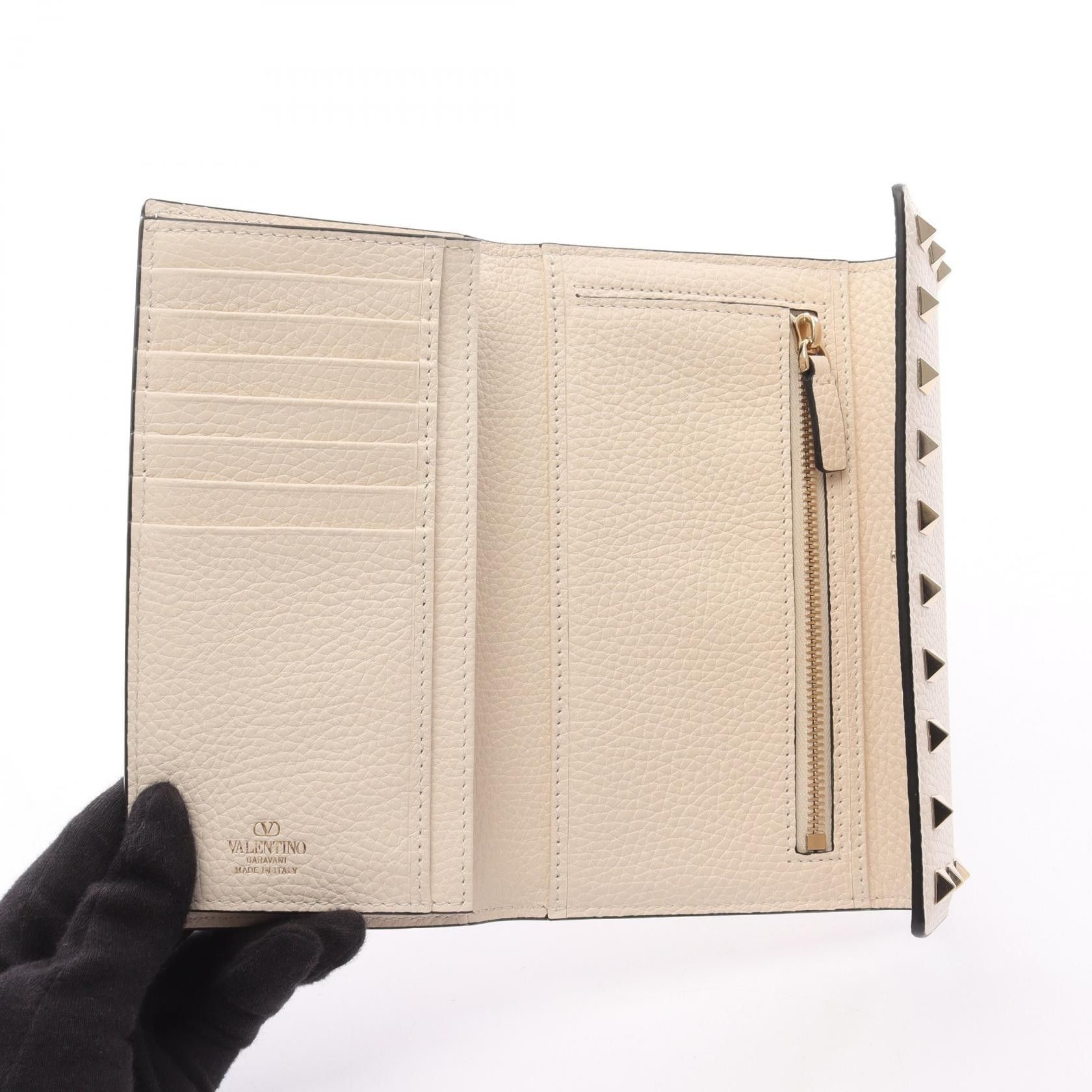 Valentino Valentino Valentino Garavani Rockstud Leather Long Wallet Leather Long Wallet WPO252VSH126 DUTY FREE for USA Size ONE SIZE - 3 Thumbnail