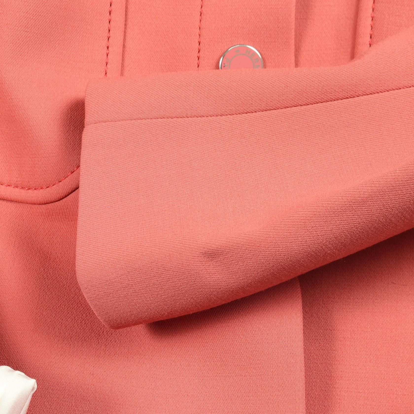 Hermes Hermes Hermes Sellier Button Wool Coat Textile Outerwear DUTY FREE for USA Size ONE SIZE - 8 Thumbnail