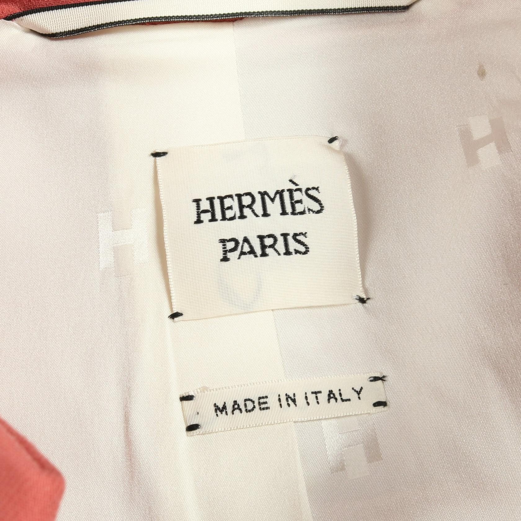 Hermes Hermes Hermes Sellier Button Wool Coat Textile Outerwear DUTY FREE for USA Size ONE SIZE - 3 Thumbnail