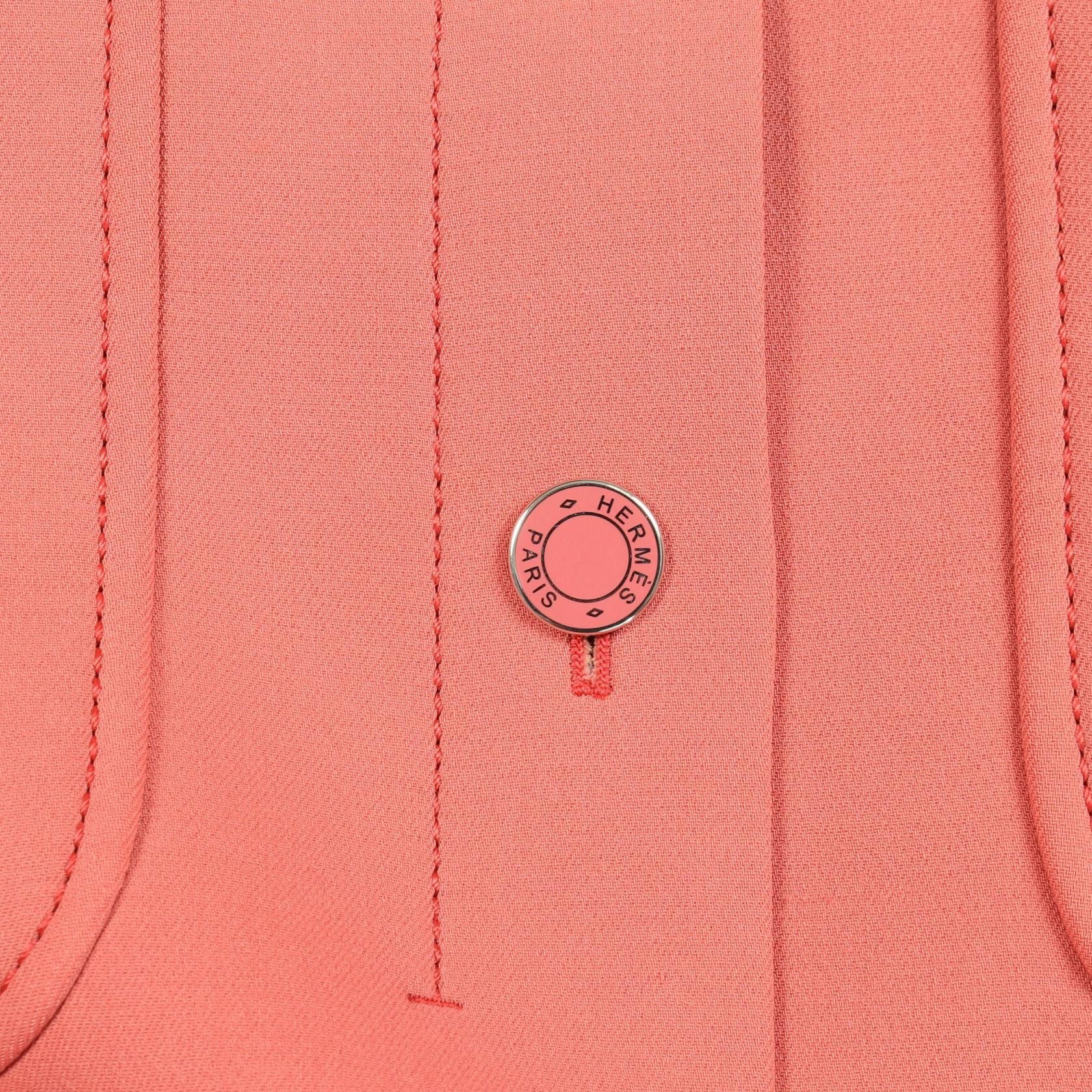 Hermes Hermes Hermes Sellier Button Wool Coat Textile Outerwear DUTY FREE for USA Size ONE SIZE - 10 Thumbnail