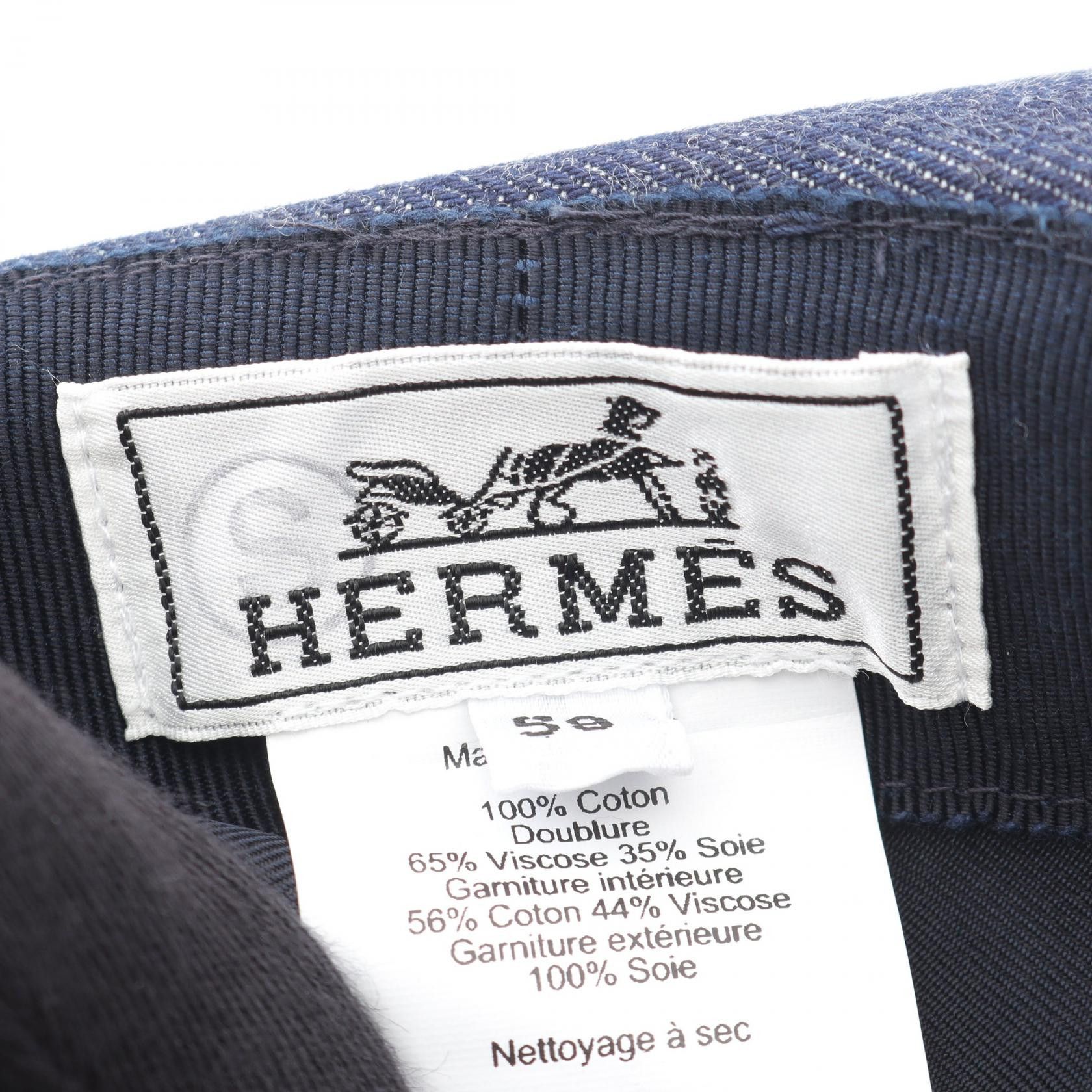 Hermes Hermes Hermes Heloise Silky Cotton Hat Textile Hats DUTY FREE for USA Size ONE SIZE - 4 Thumbnail