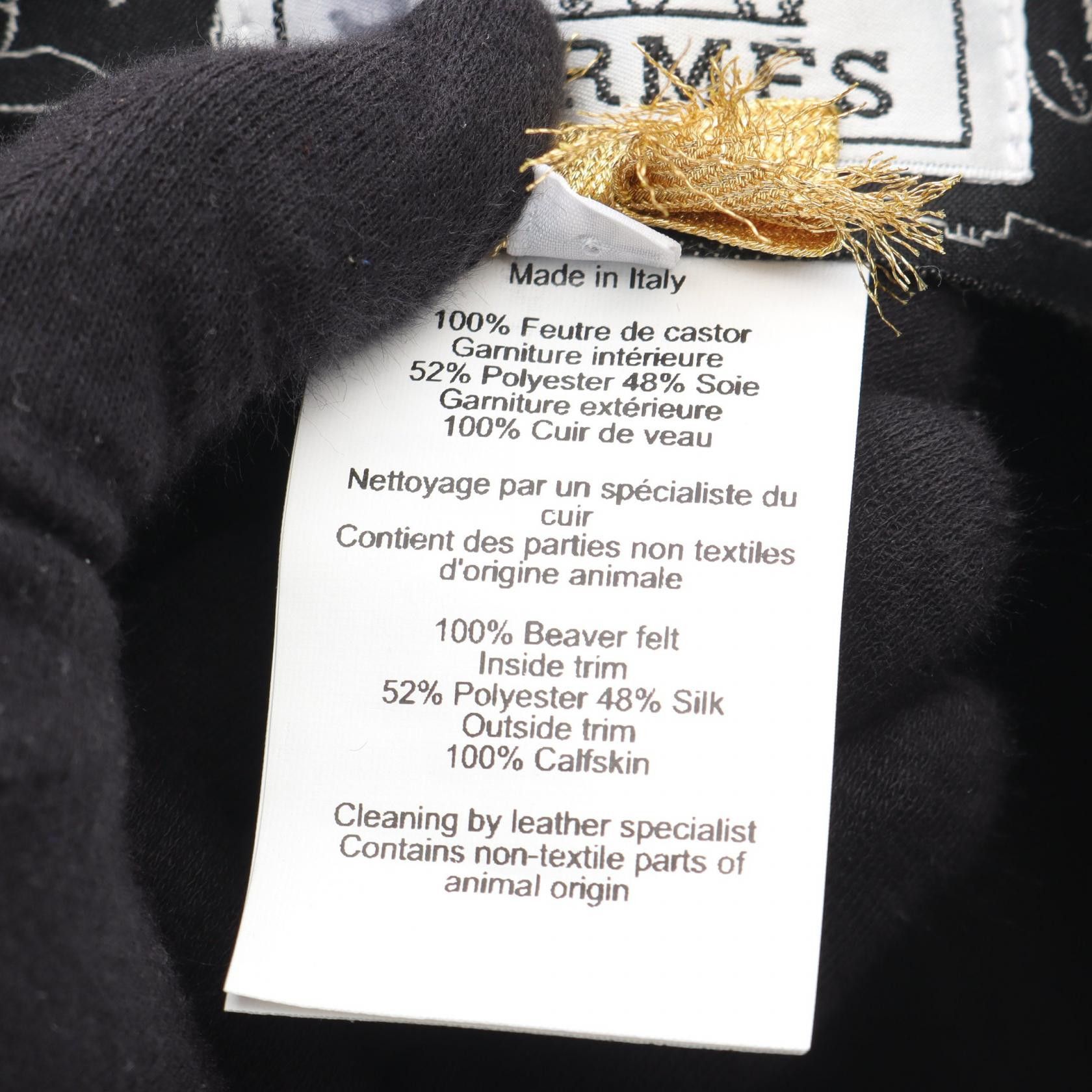 Hermes Hermes Hermes Collier Felt Hat Textile Hats DUTY FREE for USA Size ONE SIZE - 5 Thumbnail