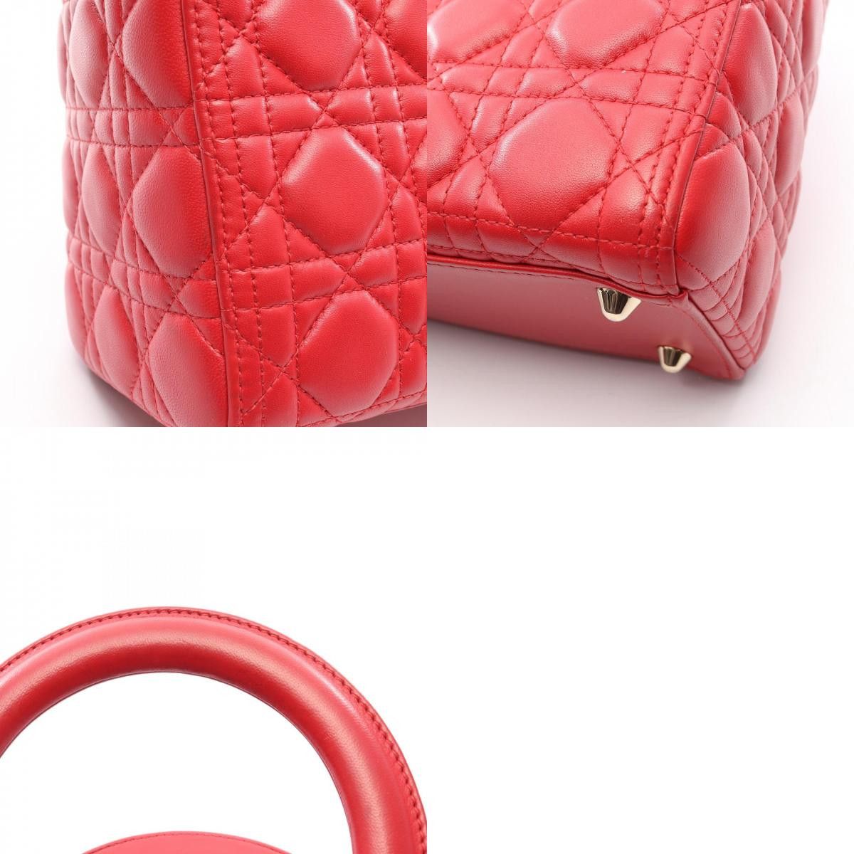 Dior Dior Dior LADY DIOR Leather Handbag Leather Handbag M0566ONGE-M52R DUTY FREE for USA Size ONE SIZE - 10 Thumbnail