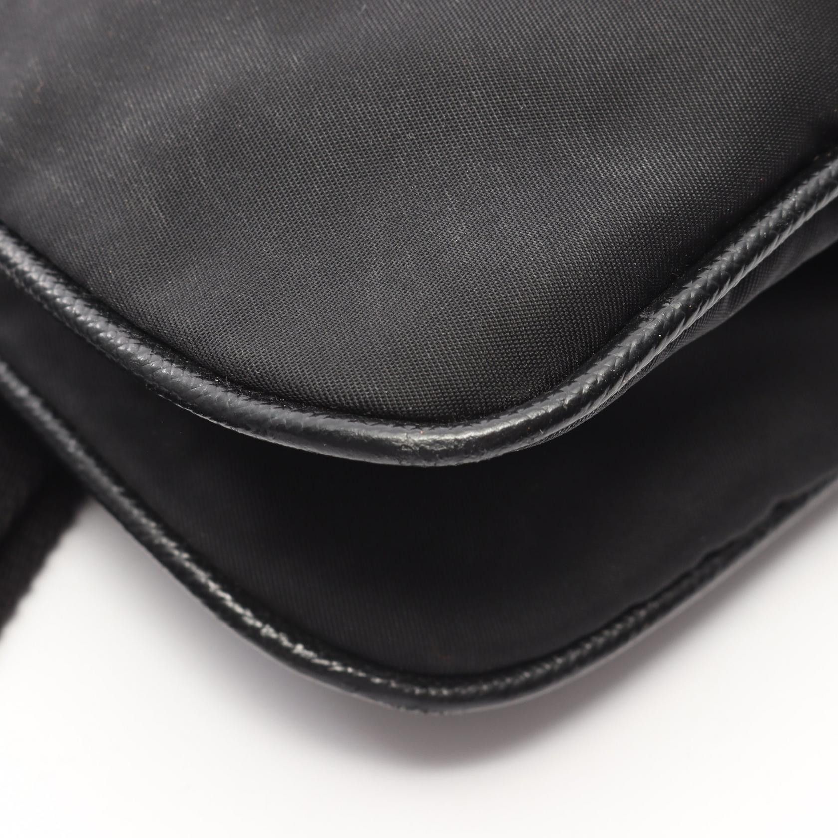 Prada Prada Prada Nylon Saffiano Leather Shoulder Bag Leather Shoulder Bag DUTY FREE for USA Size ONE SIZE - 7 Thumbnail
