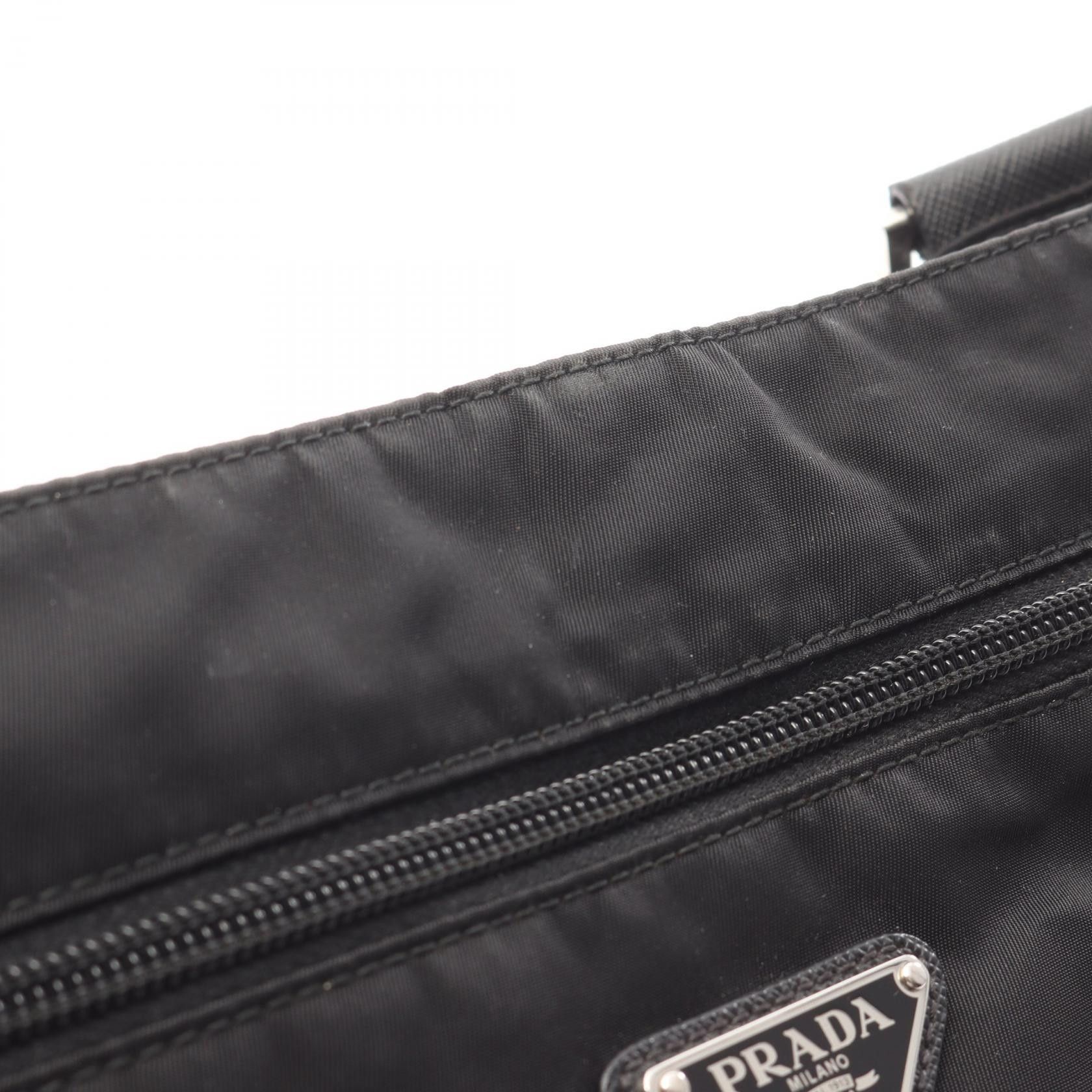 Prada Prada Prada Nylon Saffiano Leather Shoulder Bag Leather Shoulder Bag DUTY FREE for USA Size ONE SIZE - 8 Thumbnail