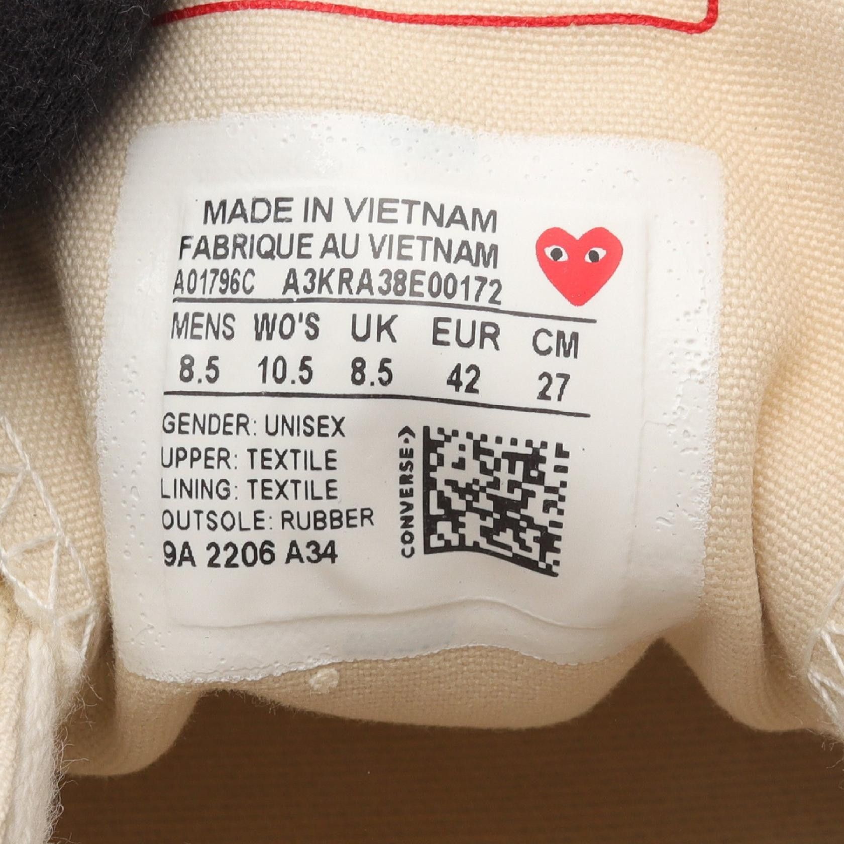 Comme des Garcons Comme des Garcons Comme des Garcons Comme des Garcons PLAY Comme des Garcons Canvas Sneakers Textile Shoes AZ-K123-001-28.5 DUTY FREE for USA Size ONE SIZE - 6 Thumbnail