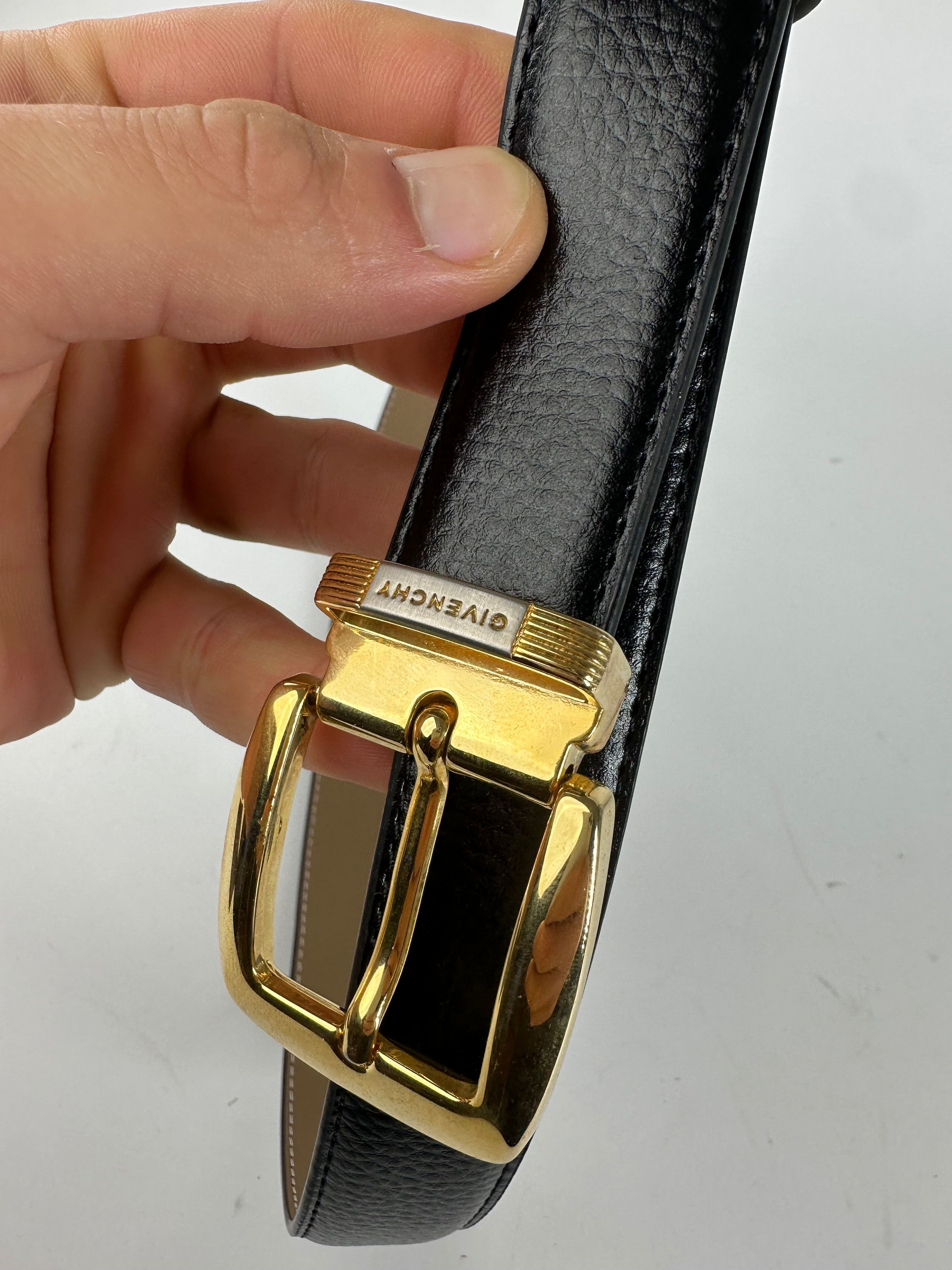 Givenchy Vintage Leather Belt Black 107.5 cm Size ONE SIZE - 2 Thumbnail