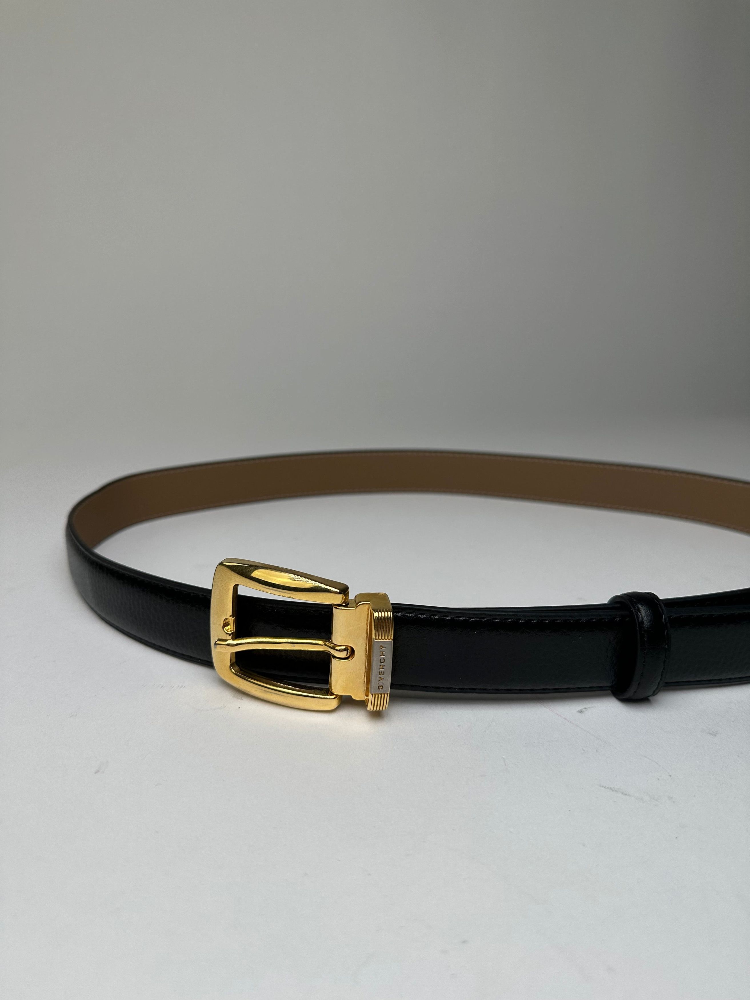 Givenchy Vintage Leather Belt Black 107.5 cm Size ONE SIZE - 6 Thumbnail