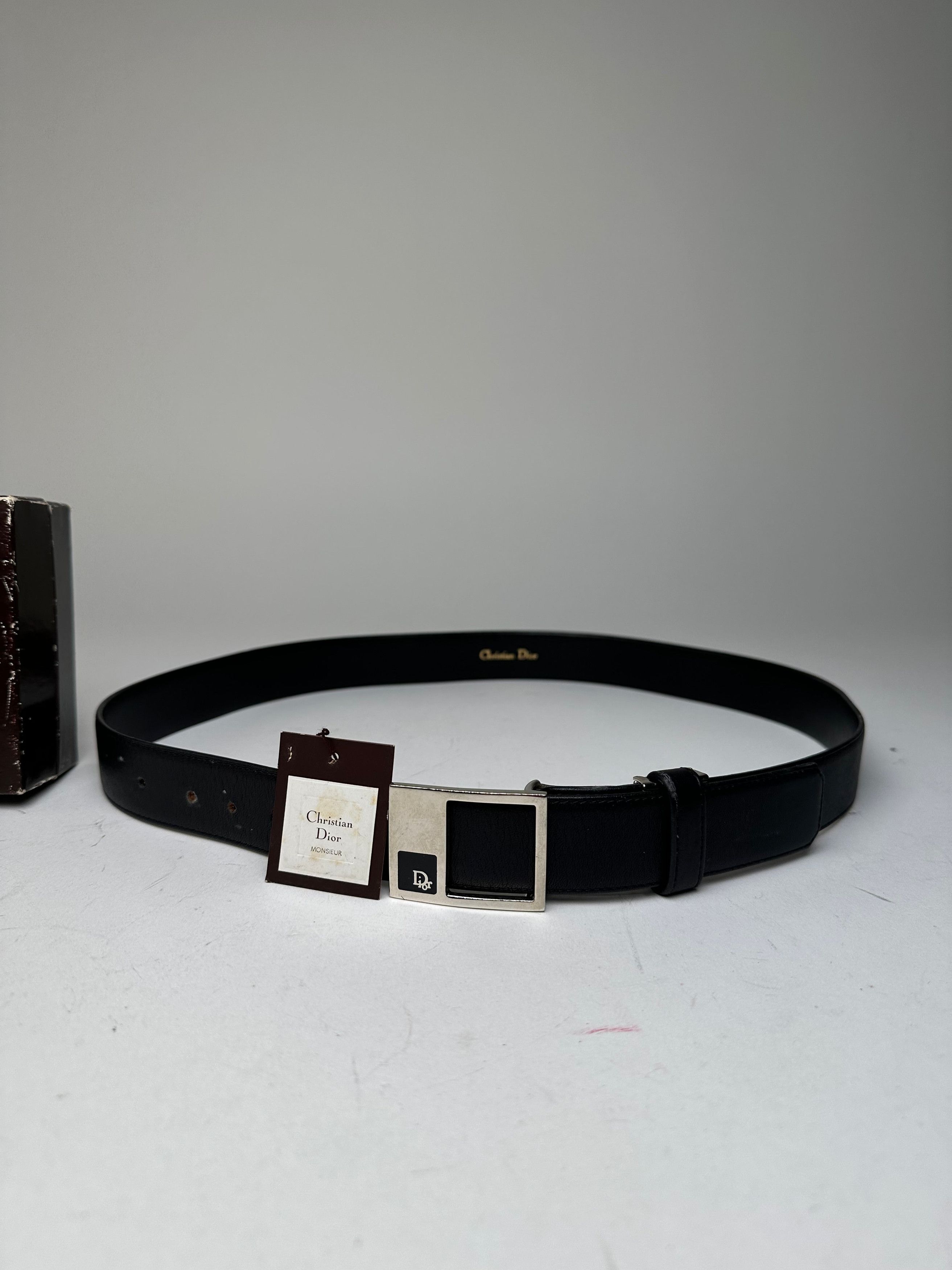 Dior Vintage Leather Belt Black 97,5 cm Size ONE SIZE - 5 Thumbnail