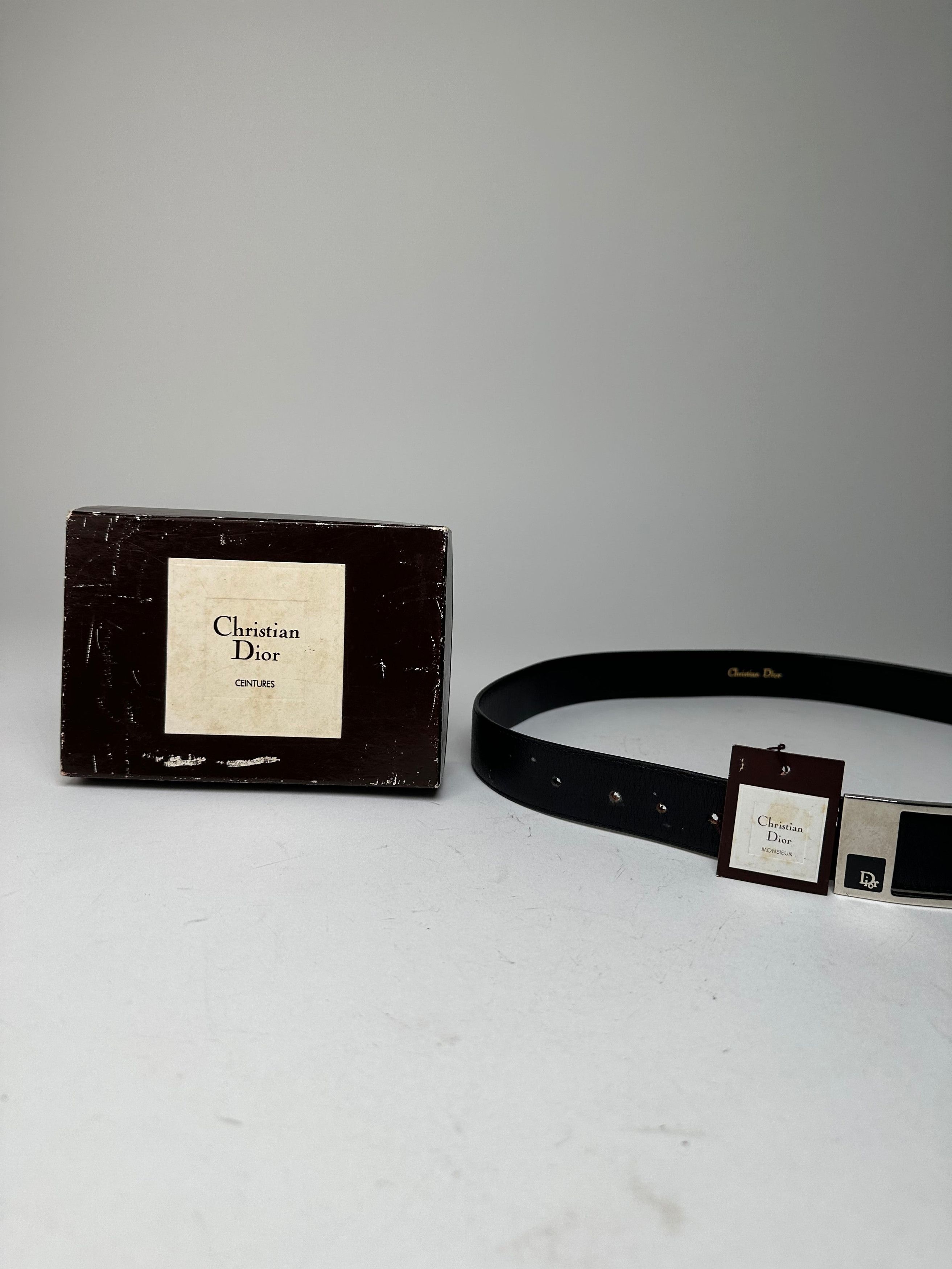 Dior Vintage Leather Belt Black 97,5 cm Size ONE SIZE - 2 Thumbnail
