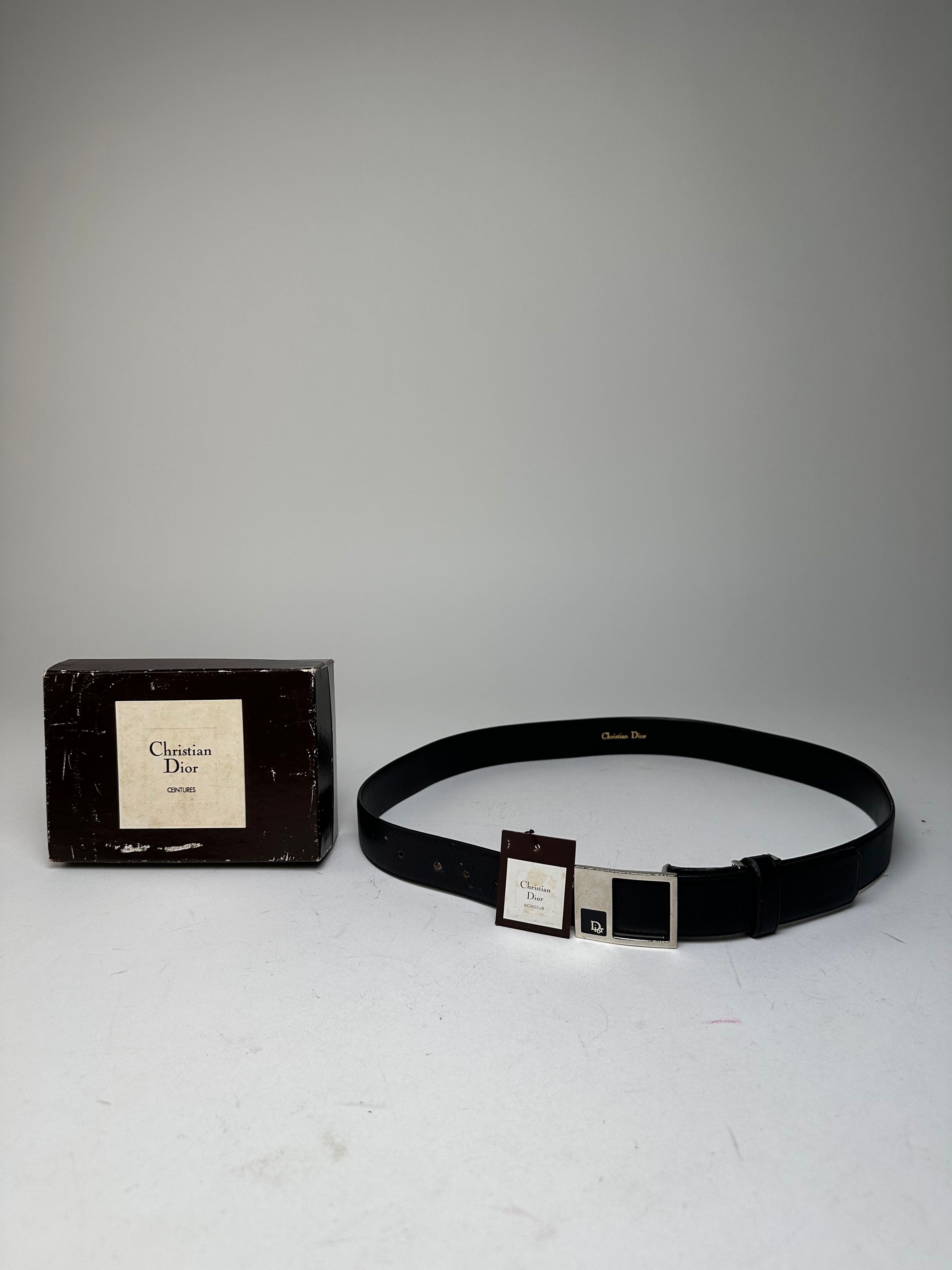 Dior Vintage Leather Belt Black 97,5 cm Size ONE SIZE - 9 Thumbnail
