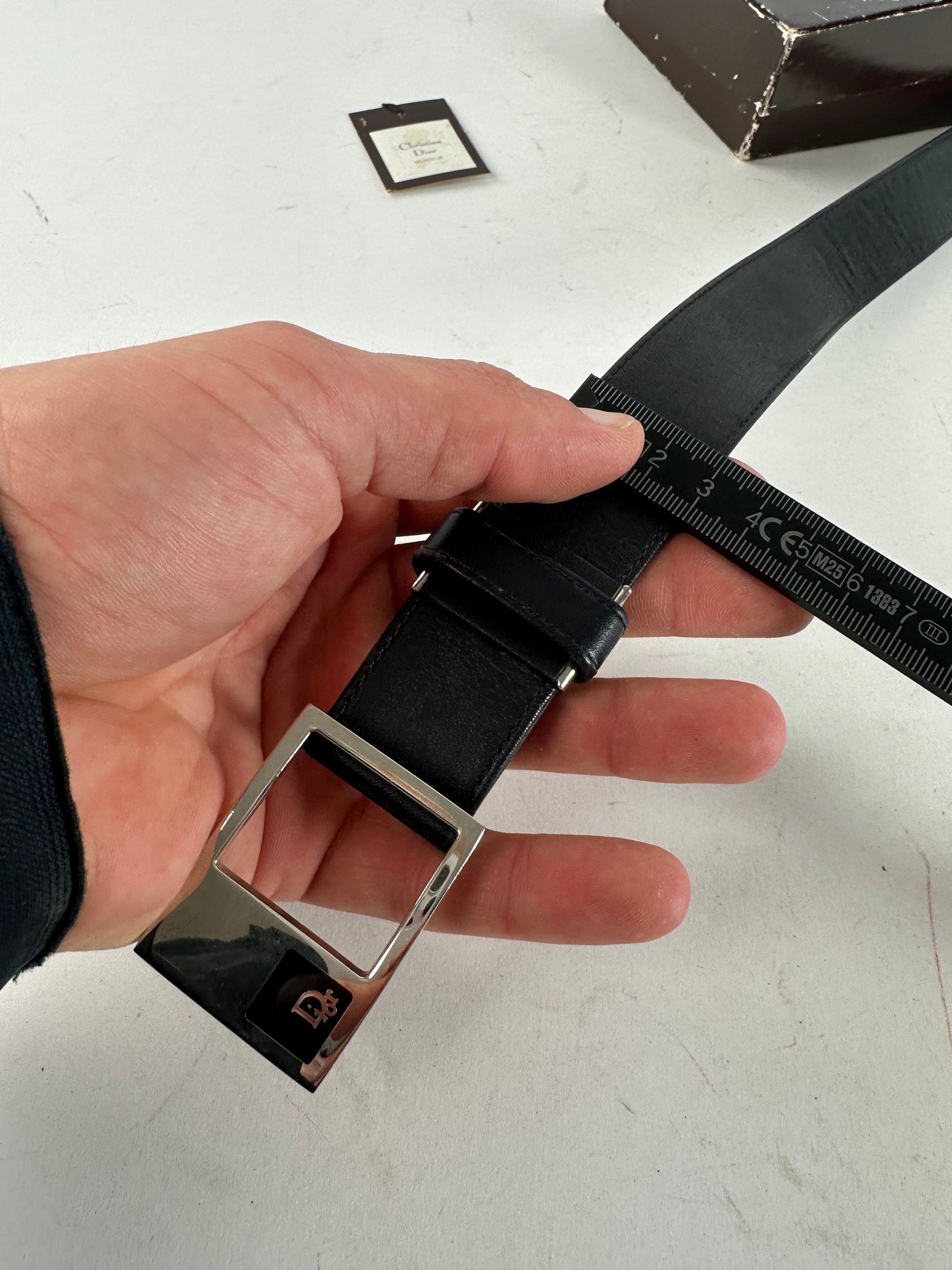 Dior Vintage Leather Belt Black 97,5 cm Size ONE SIZE - 8 Thumbnail