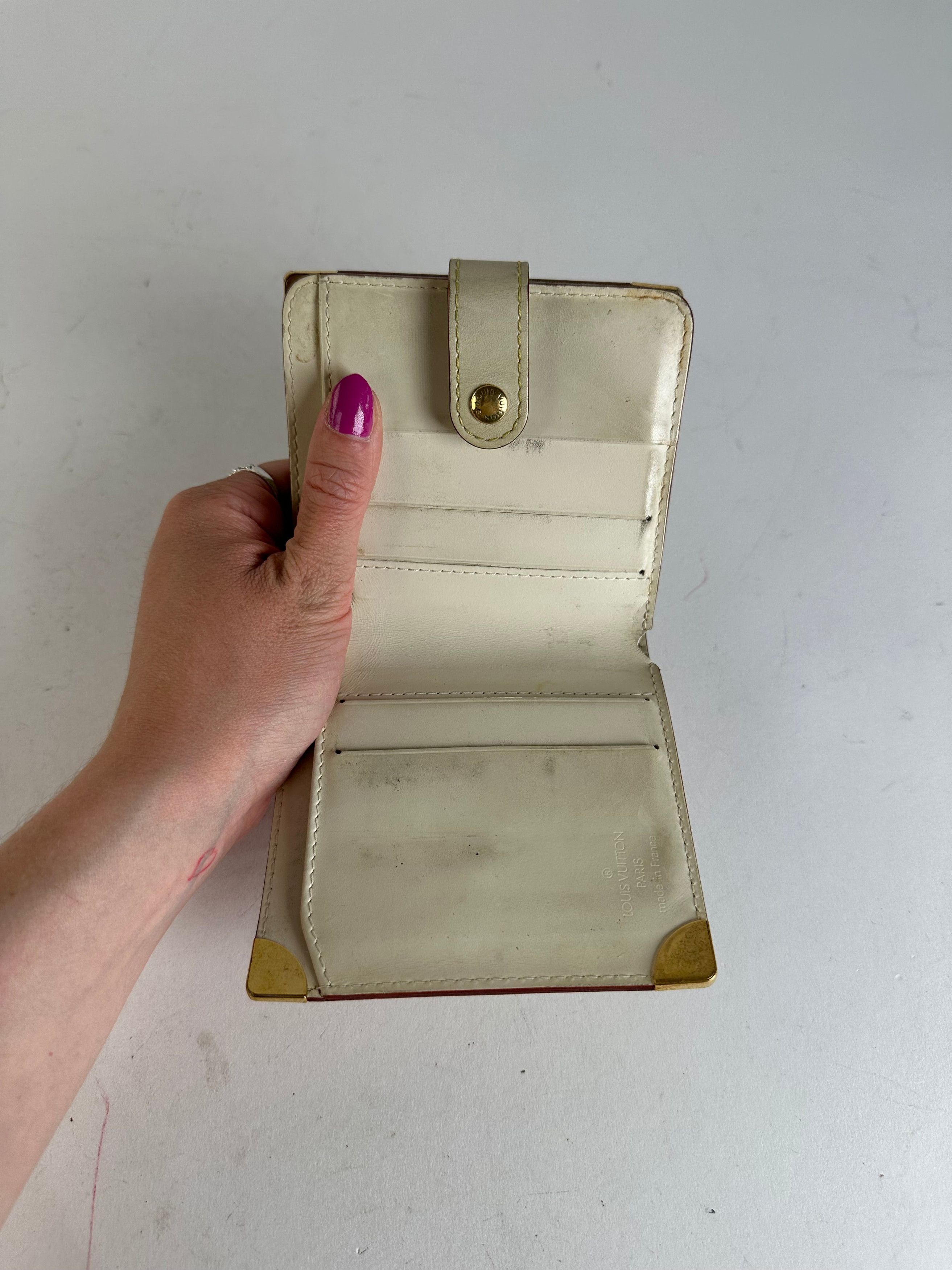 Louis Vuitton Vintage Suhali Compact Wallet Cream Goat Leather Size ONE SIZE - 3 Thumbnail