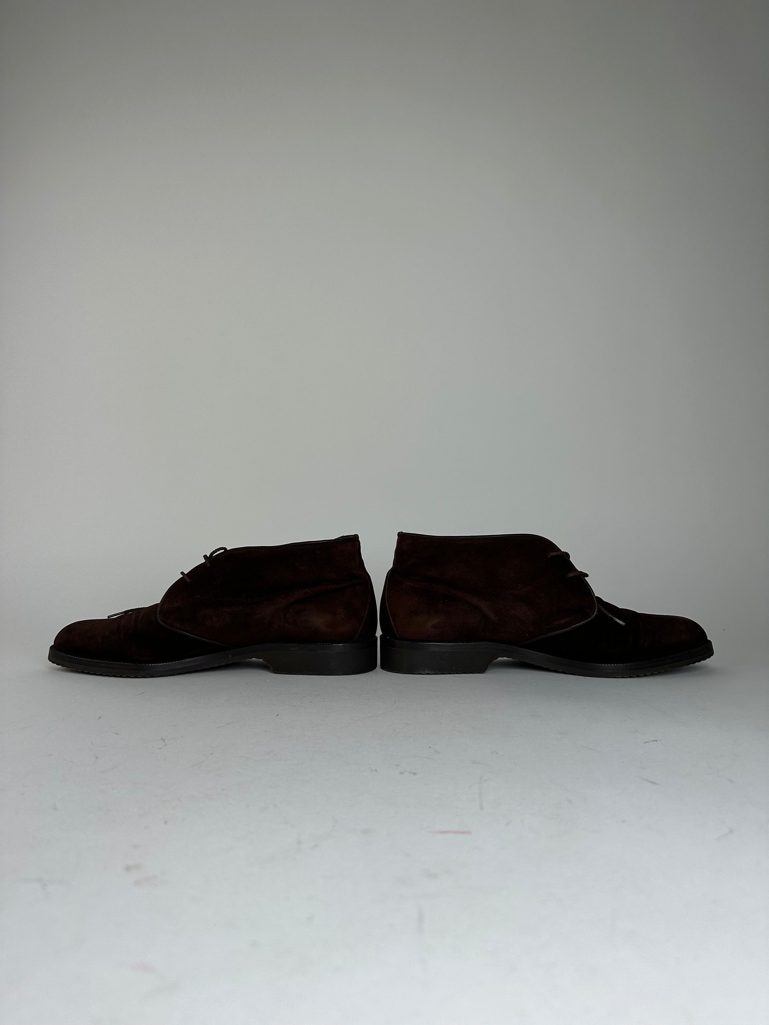 Celine Vintage Chukka Boots Brown Suede EU40,5 Size US 9.5 / IT 39.5 - 6 Thumbnail