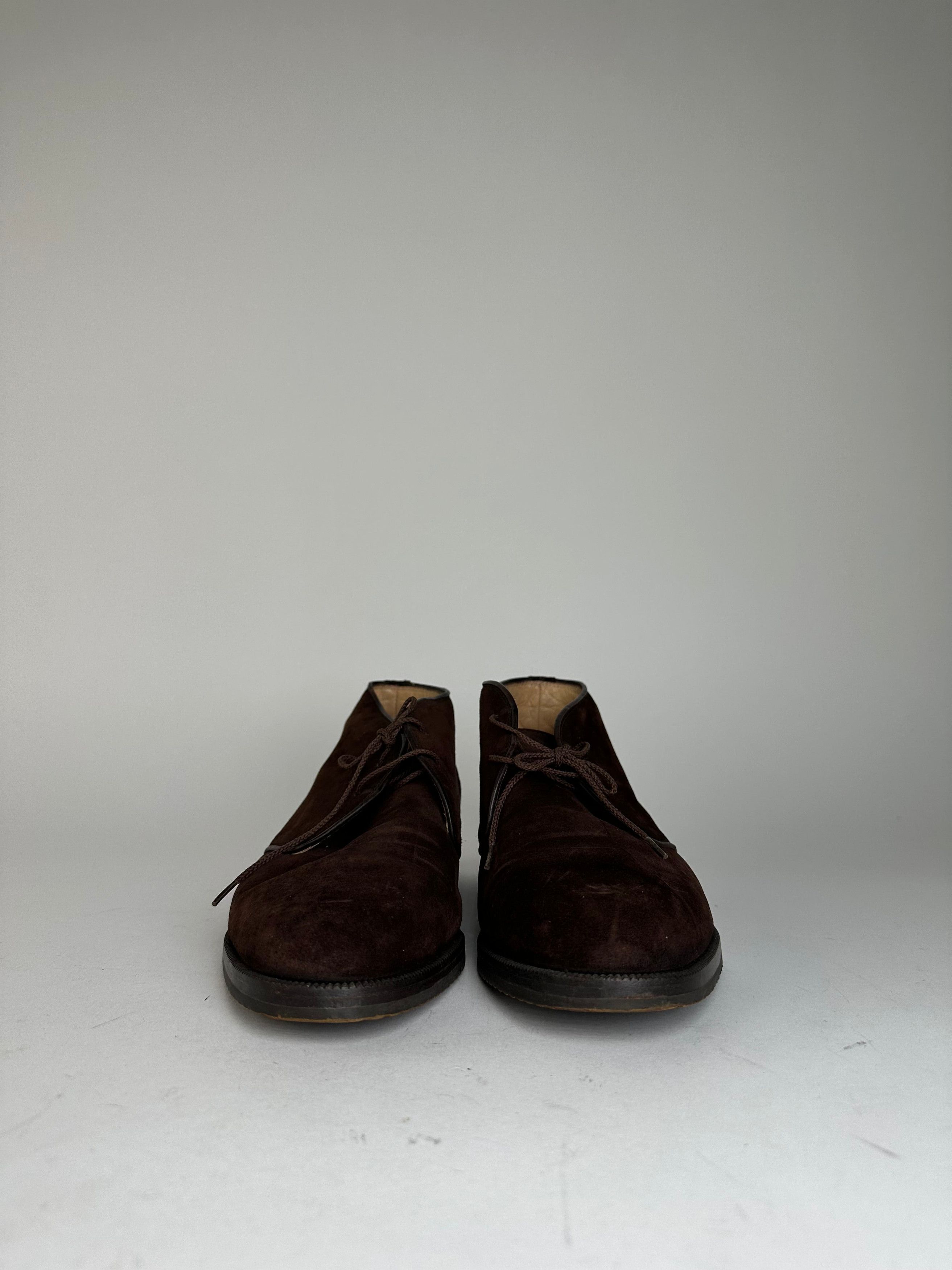 Celine Vintage Chukka Boots Brown Suede EU40,5 Size US 9.5 / IT 39.5 - 7 Thumbnail