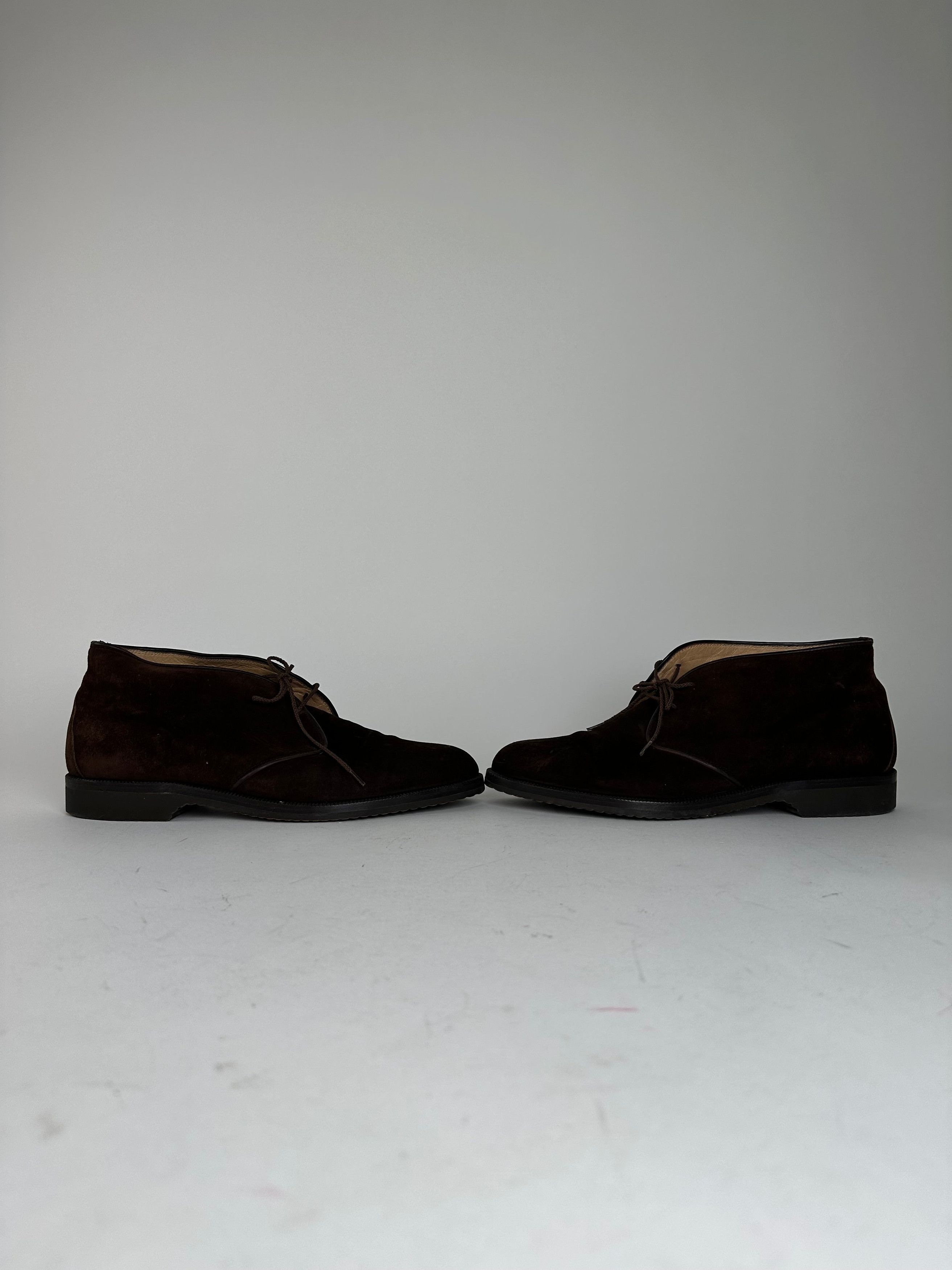 Celine Vintage Chukka Boots Brown Suede EU40,5 Size US 9.5 / IT 39.5 - 5 Thumbnail
