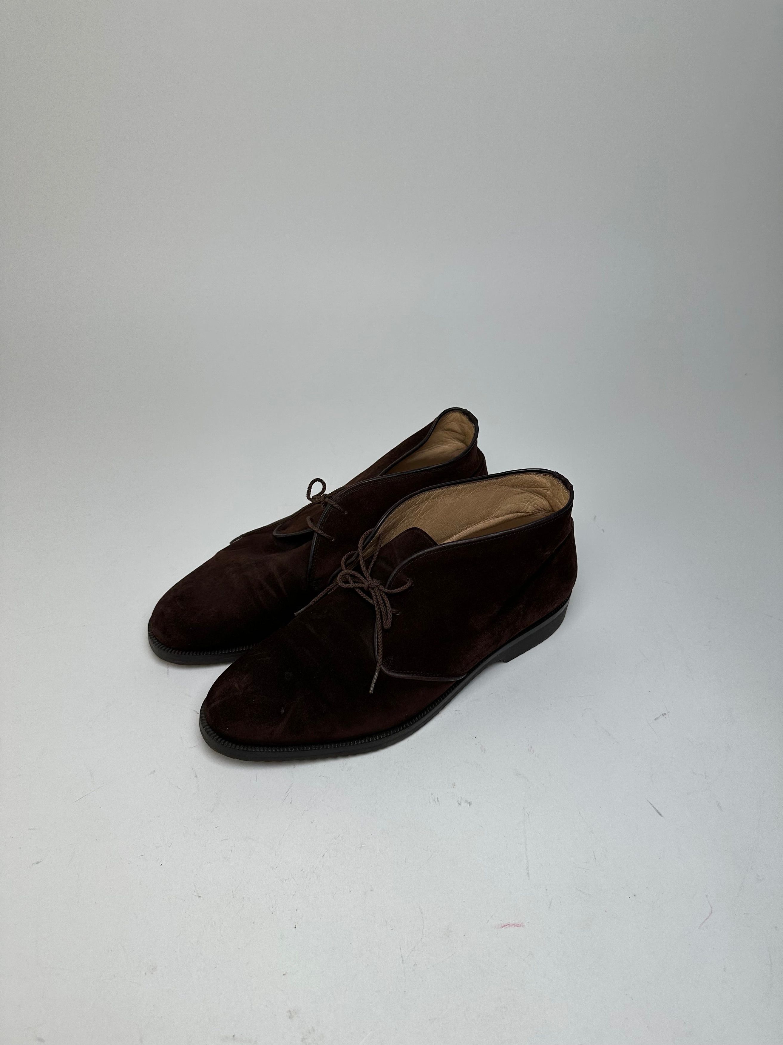 Celine Vintage Chukka Boots Brown Suede EU40,5 Size US 9.5 / IT 39.5 - 2 Thumbnail