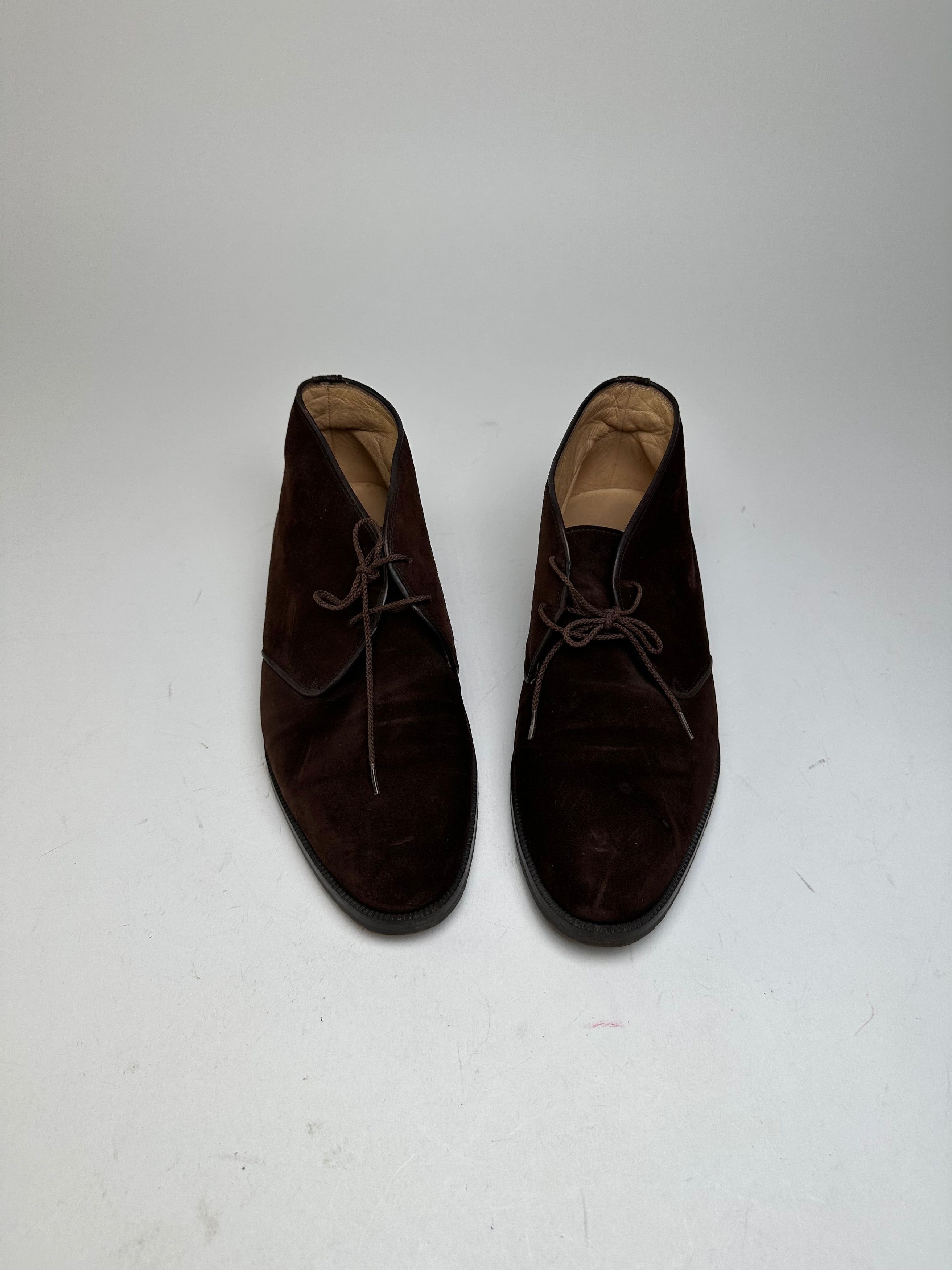 Celine Vintage Chukka Boots Brown Suede EU40,5 Size US 9.5 / IT 39.5 - 3 Thumbnail
