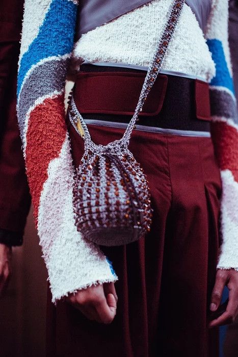 Kiko Kostadinov ⚡️QUICK SALE⚡️00052018 Kiko Kostadinov crochet bag  (GREY/RED) | Grailed