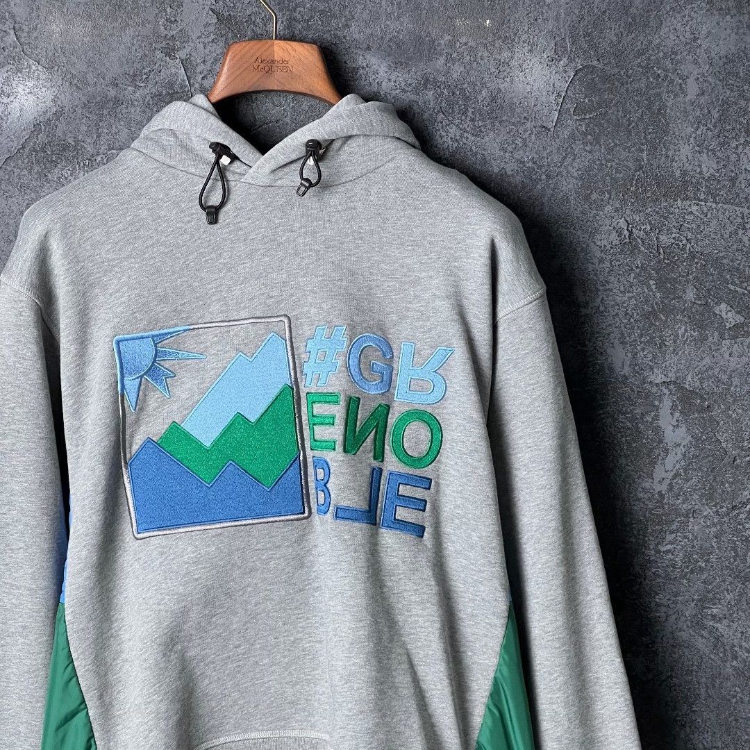 Moncler Moncler Cotton Embroidered Gray Hoodie m Men Size US M / EU 48-50 / 2 - 3 Thumbnail