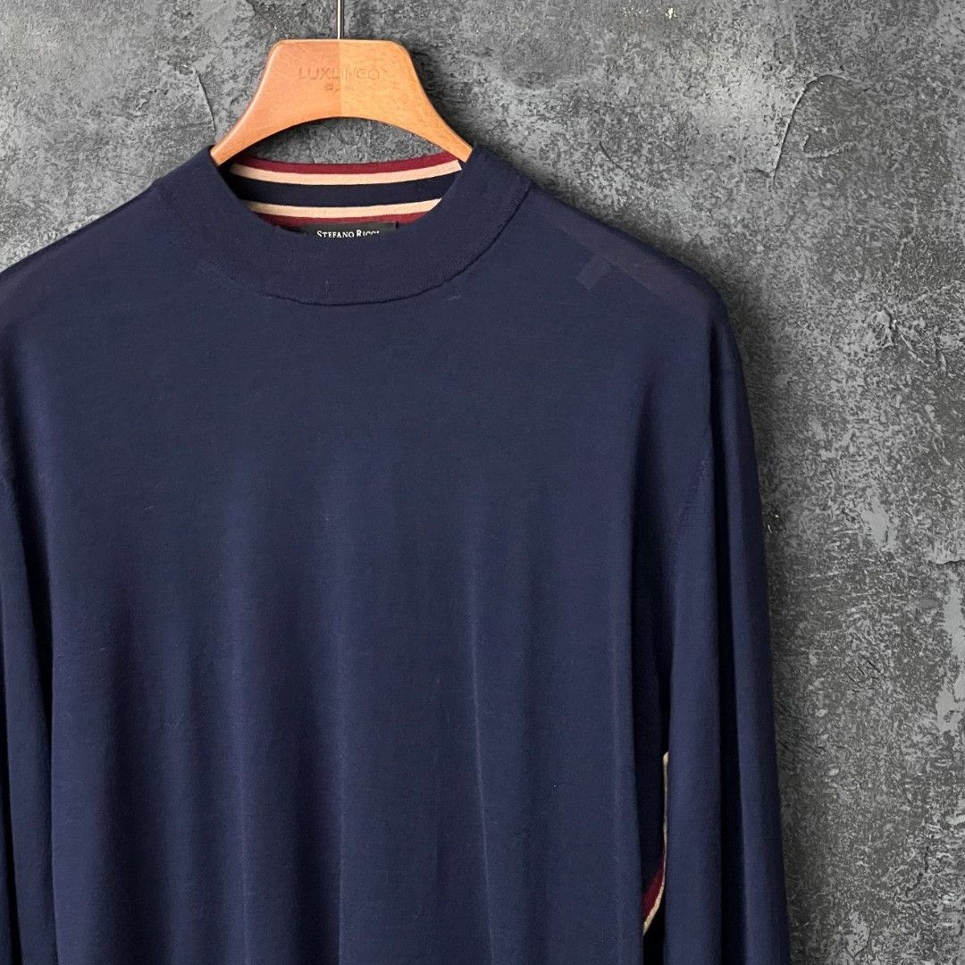 Stefano Ricci Stefano Ricci Knit Blue Sweater m Men Size US M / EU 48-50 / 2 - 3 Thumbnail
