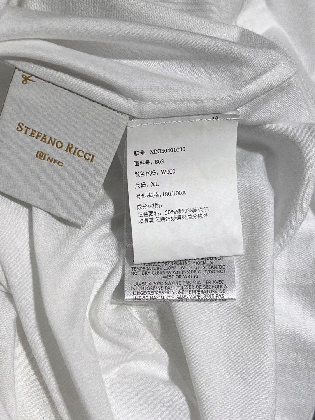 Stefano Ricci Stefano Ricci White T-Shirt l Men Size US L / EU 52-54 / 3 - 7 Thumbnail