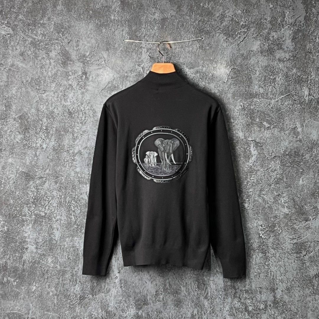 Stefano Ricci Stefano Ricci Embroidered Black Hoodie m Men Size US M / EU 48-50 / 2 - 2 Thumbnail