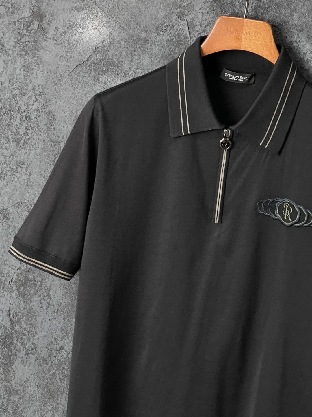 Stefano Ricci Stefano Ricci Embroidered Black T-Shirt m Men Size US M / EU 48-50 / 2 - 4 Thumbnail