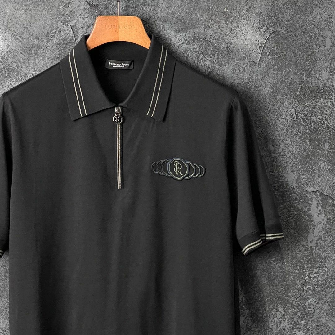 Stefano Ricci Stefano Ricci Embroidered Black T-Shirt m Men Size US M / EU 48-50 / 2 - 3 Thumbnail