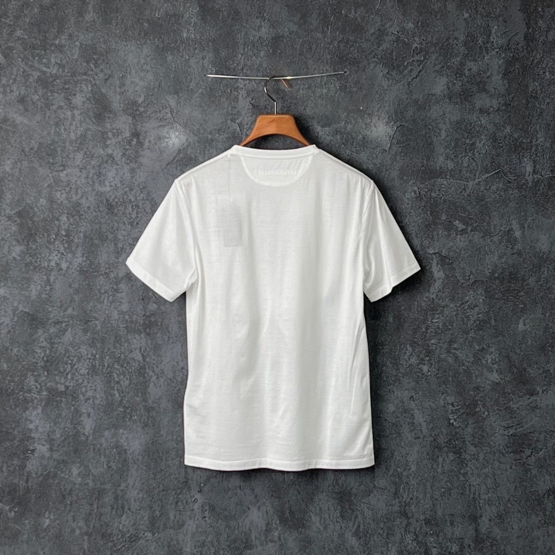 Stefano Ricci Stefano Ricci Cotton Embroidered White T-Shirt m Men Size US M / EU 48-50 / 2 - 2 Thumbnail