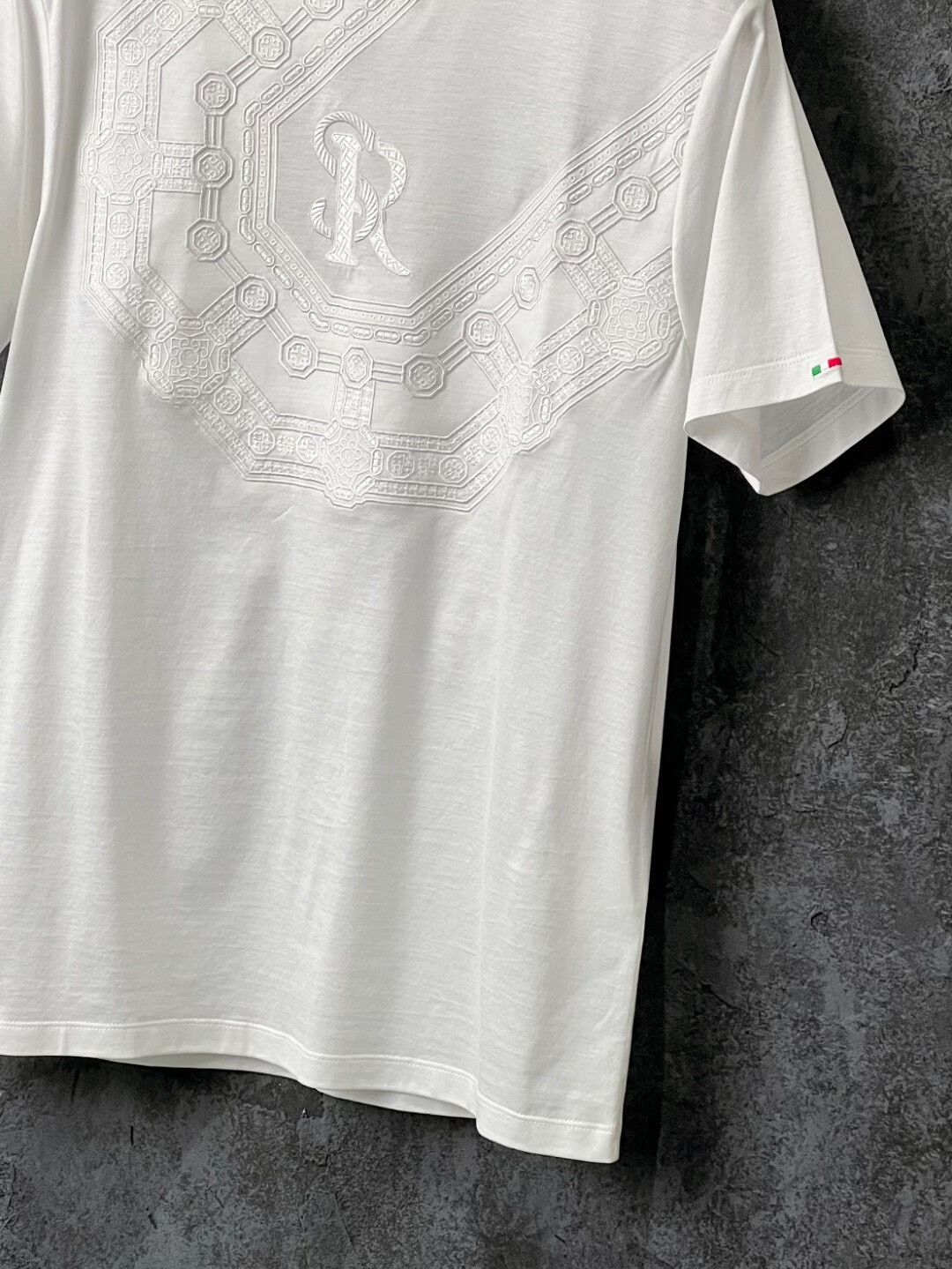 Stefano Ricci Stefano Ricci Cotton Embroidered White T-Shirt m Men Size US M / EU 48-50 / 2 - 6 Thumbnail