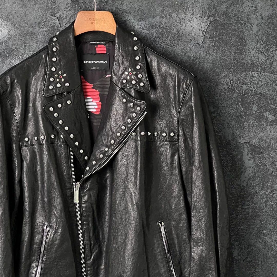 Armani Armani Leather Leather Jacket m Men Size US M / EU 48-50 / 2 - 3 Thumbnail