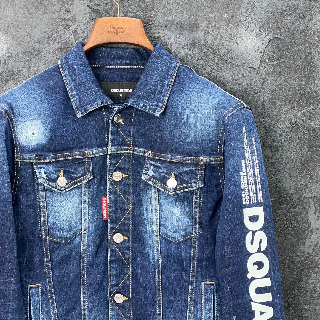 Dsquared2 Dsquared2 Denim Printed Red Light Jacket xl Men Size US XL / EU 56 / 4 - 3 Thumbnail
