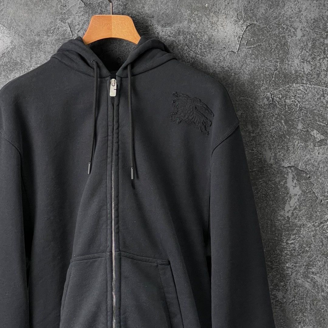 Burberry Burberry Cotton Black Hoodie l Men Size US L / EU 52-54 / 3 - 3 Thumbnail