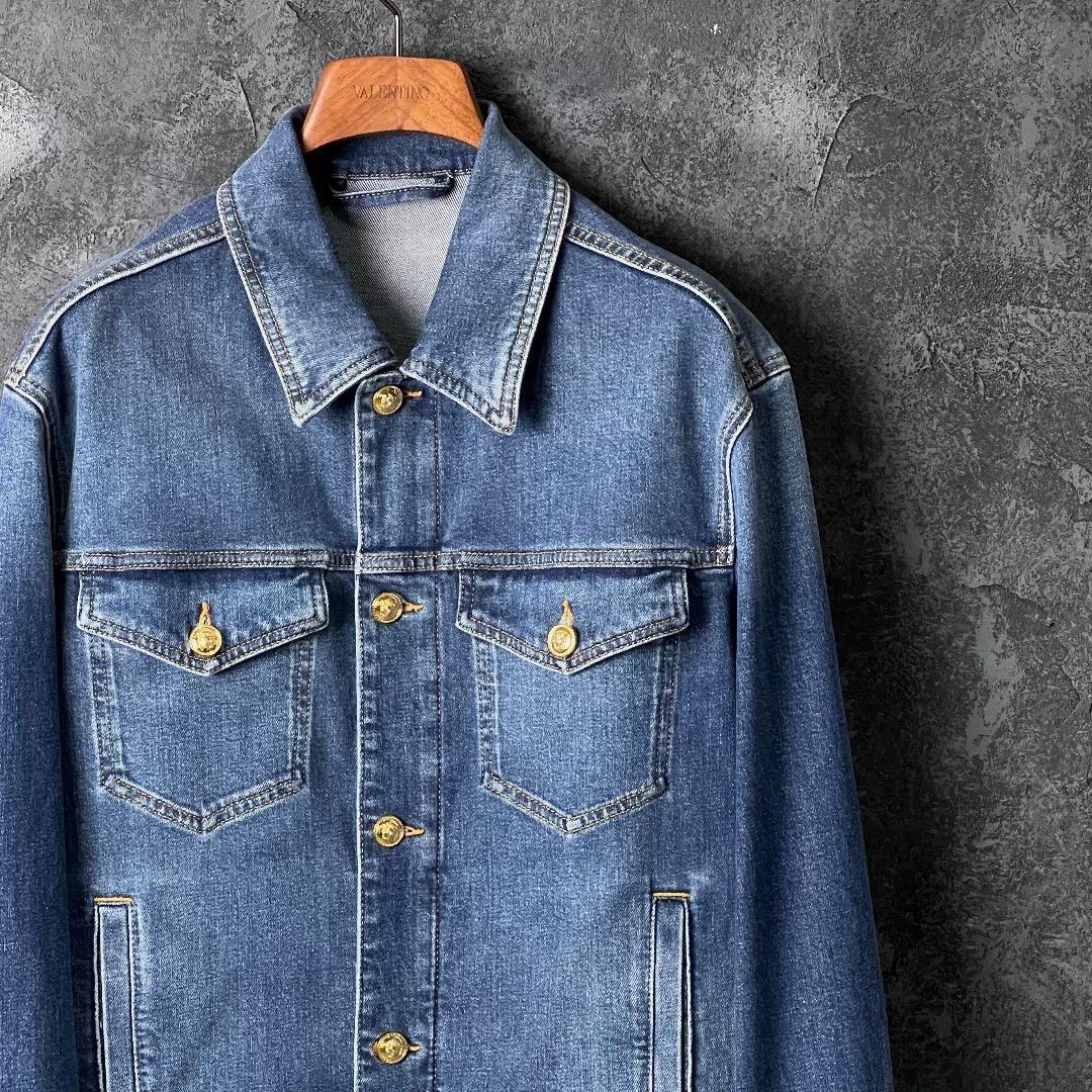 Versace Versace Denim Blue Light Jacket m Men Size US M / EU 48-50 / 2 - 3 Thumbnail