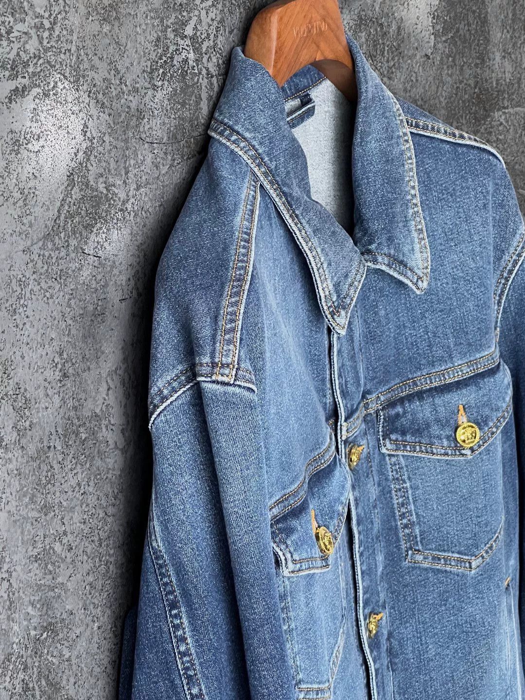 Versace Versace Denim Blue Light Jacket m Men Size US M / EU 48-50 / 2 - 5 Thumbnail