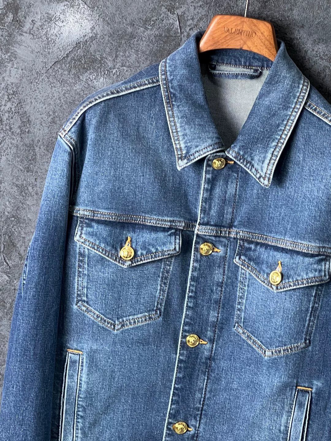 Versace Versace Denim Blue Light Jacket m Men Size US M / EU 48-50 / 2 - 4 Thumbnail