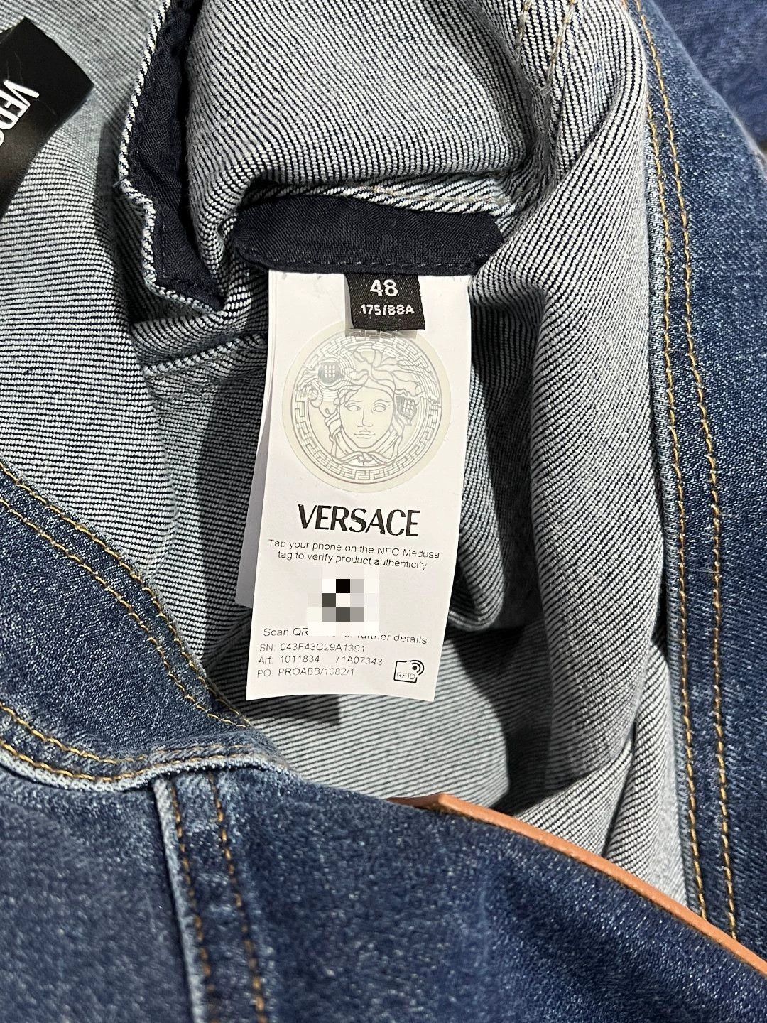 Versace Versace Denim Blue Light Jacket m Men Size US M / EU 48-50 / 2 - 7 Thumbnail