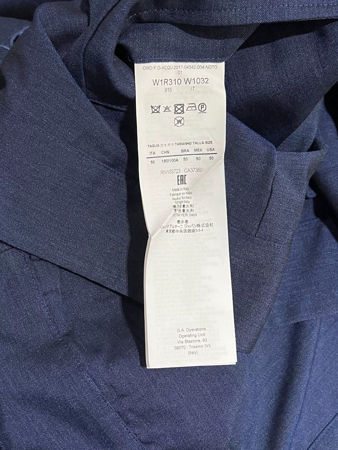 Armani Armani Casual Embroidered Blue Light Jacket m Men Size US M / EU 48-50 / 2 - 7 Thumbnail