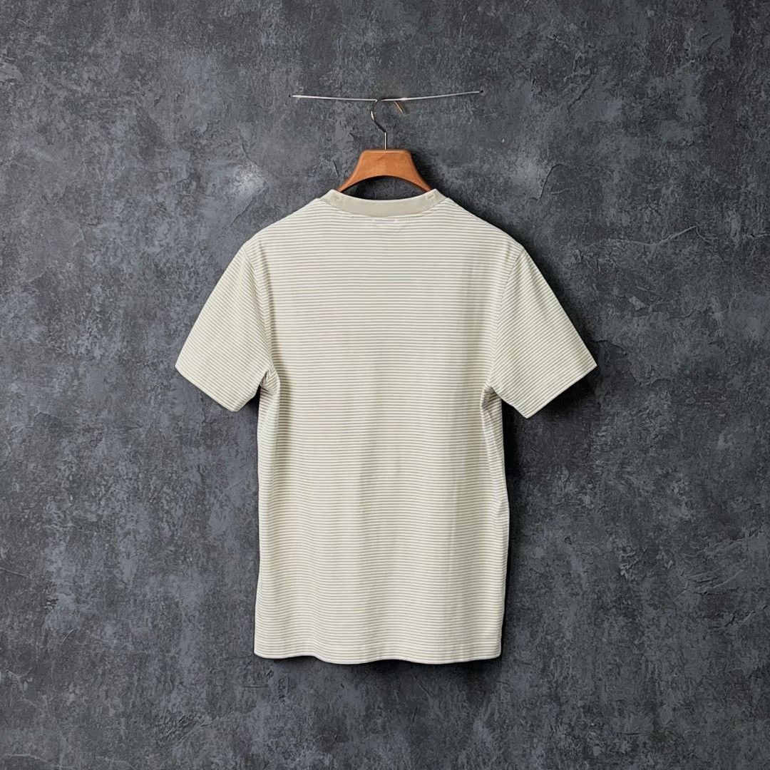 Burberry Burberry Cotton Striped Beige T-Shirt m Men Size US M / EU 48-50 / 2 - 2 Thumbnail
