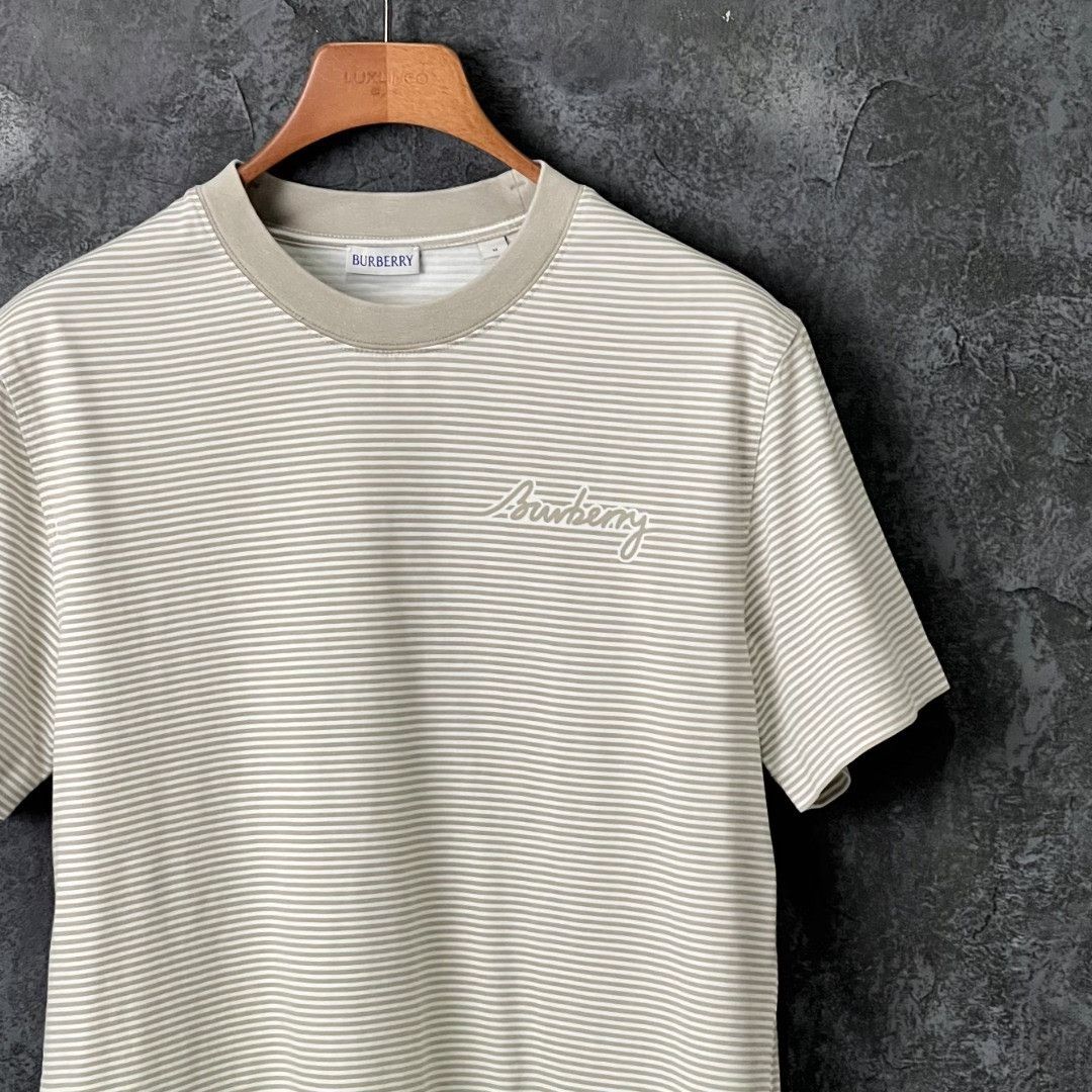 Burberry Burberry Cotton Striped Beige T-Shirt m Men Size US M / EU 48-50 / 2 - 3 Thumbnail