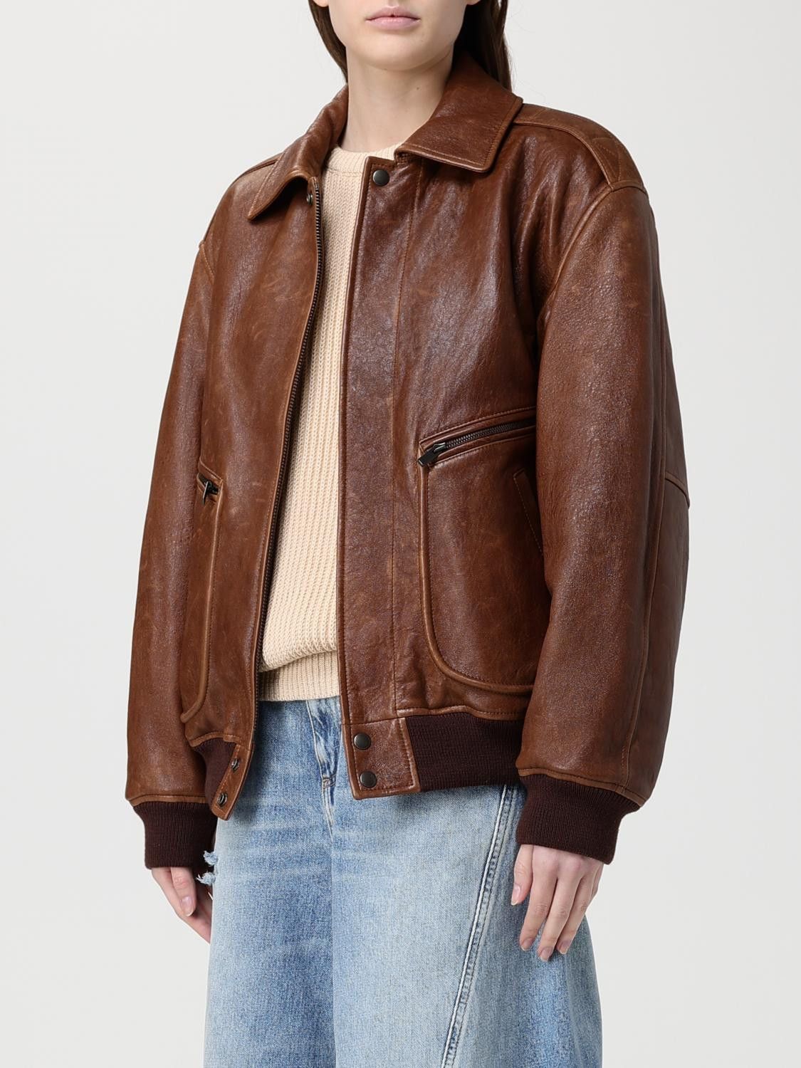 Saint Laurent Paris Saint Laurent Jacket Woman Brown Size XS / US 0-2 / IT 36-38 - 4 Thumbnail